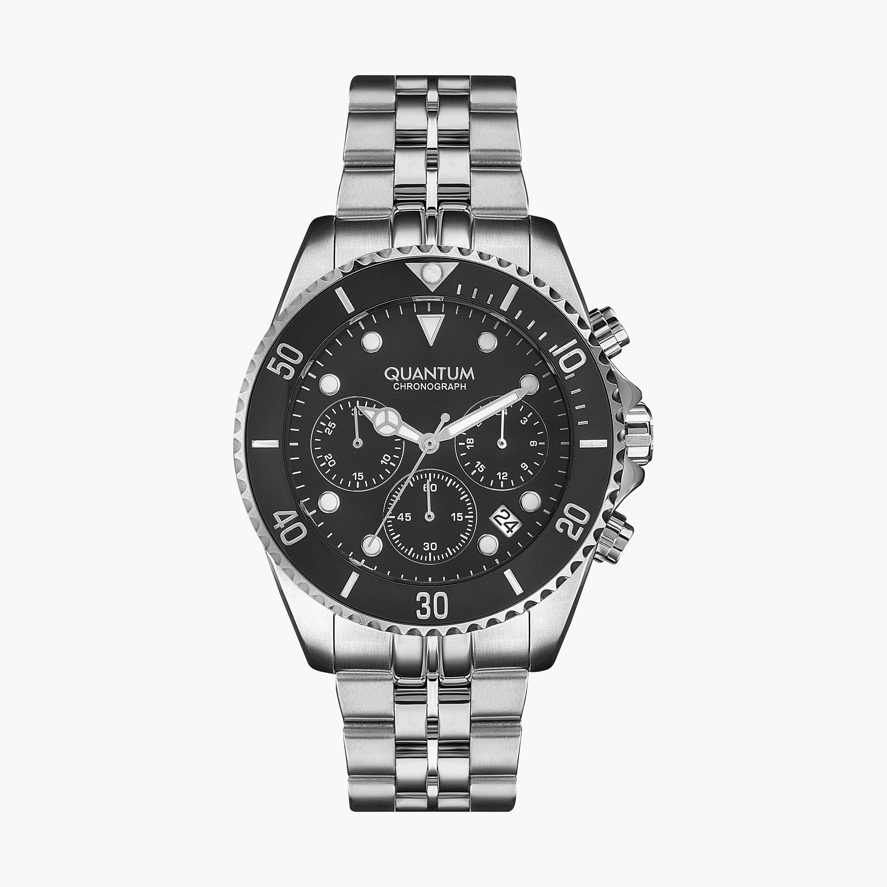  PWG930.350 ساعة كرونوغراف فضية بسوار ستانلس ستيل من كوانتوم للرجال -men-watchesandjewellery-watches-image-1