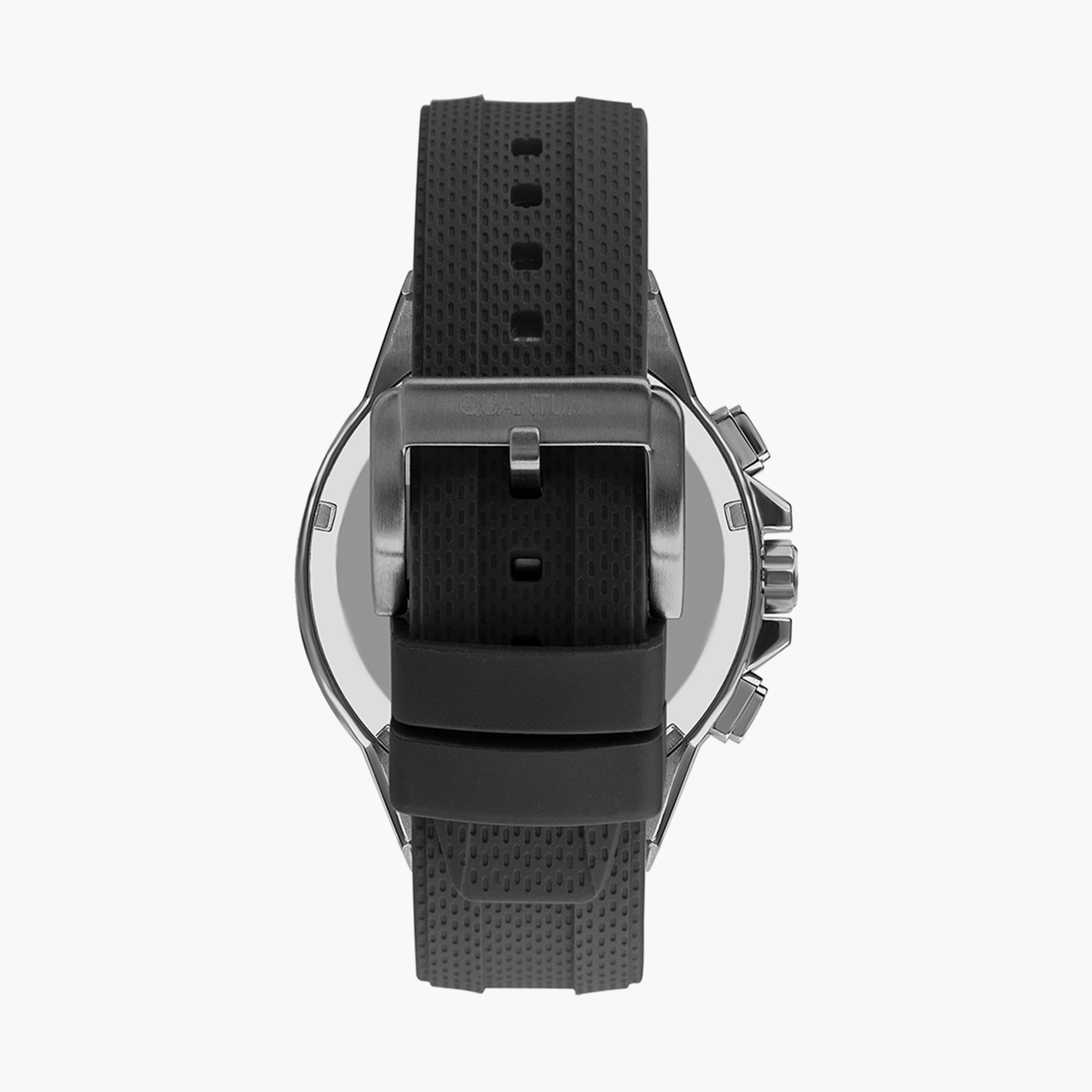 Quantum Men's Black Chronograph Silicone Strap Watch - TTG1003.061-men-watchesandjewellery-watches-image-3