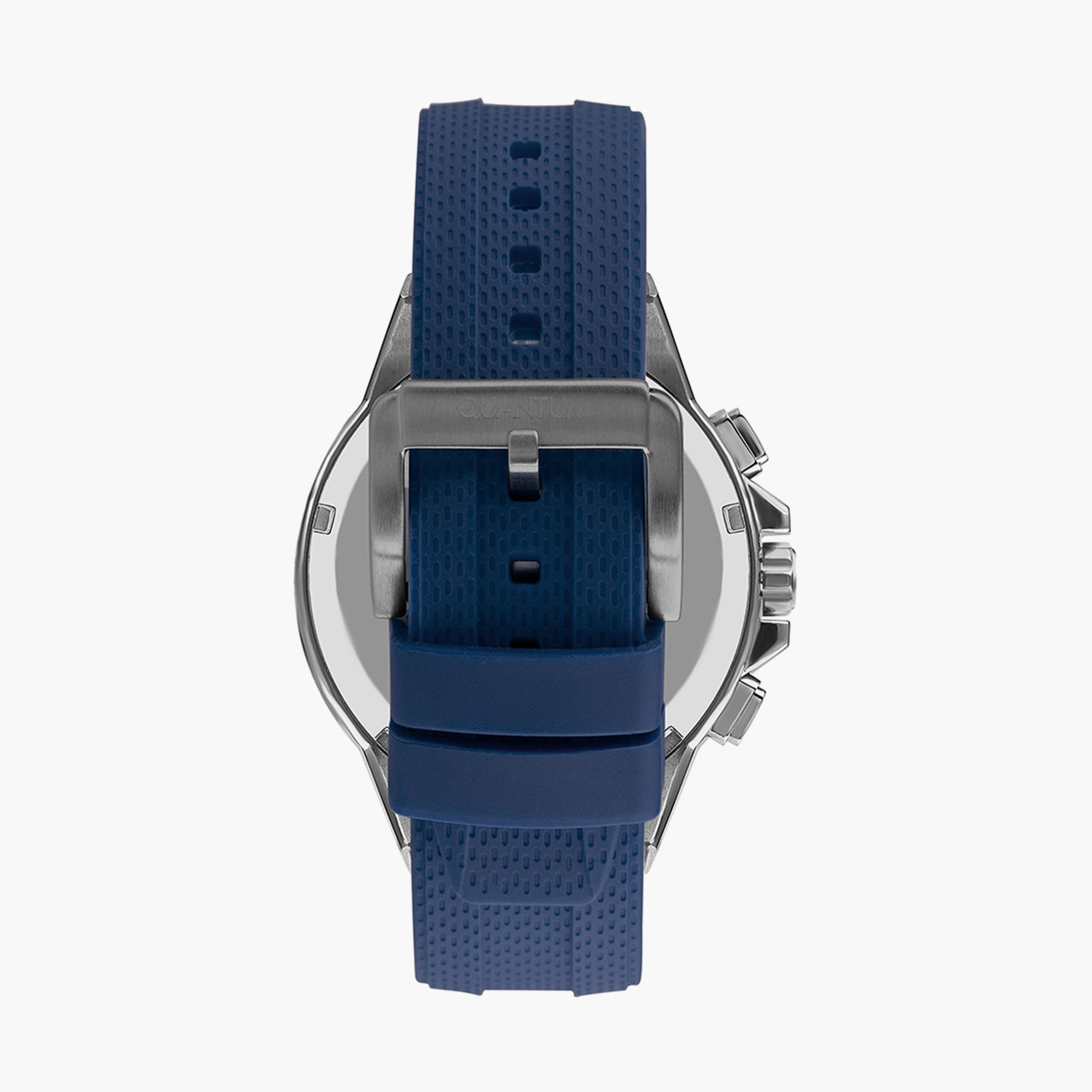 Quantum Men's Blue Chronograph Silicone Strap Watch - TTG1003.069-men-watchesandjewellery-watches-image-3