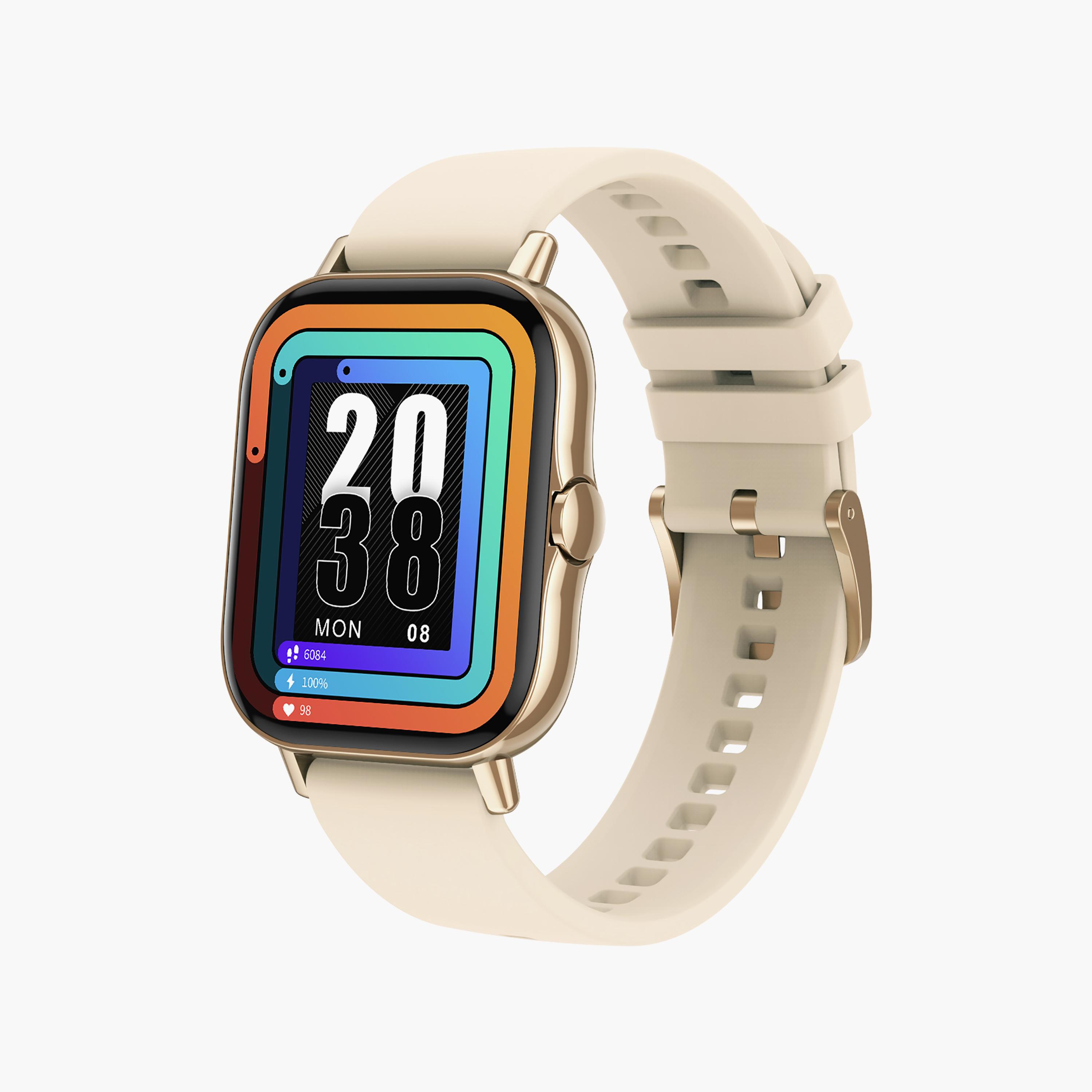 Slazenger Unisex Beige Silicone Strap Smart Watch - SL.7.6417.5.03-men-watchesandjewellery-watches-image-2