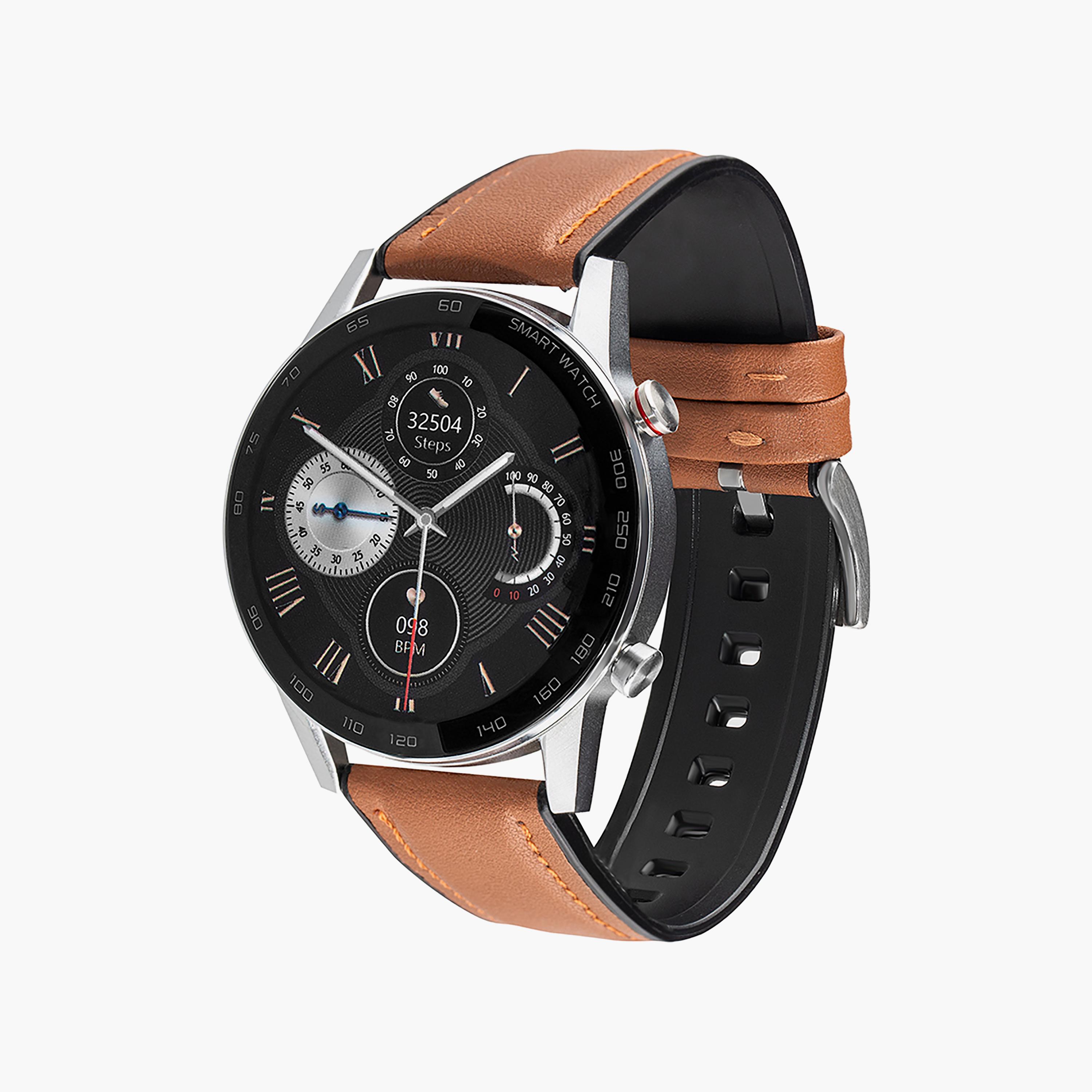  SL.7.6418.5.01 ساعة سلازنجر ذكية للجنسين بسوار جلدي بني -men-watchesandjewellery-watches-image-2