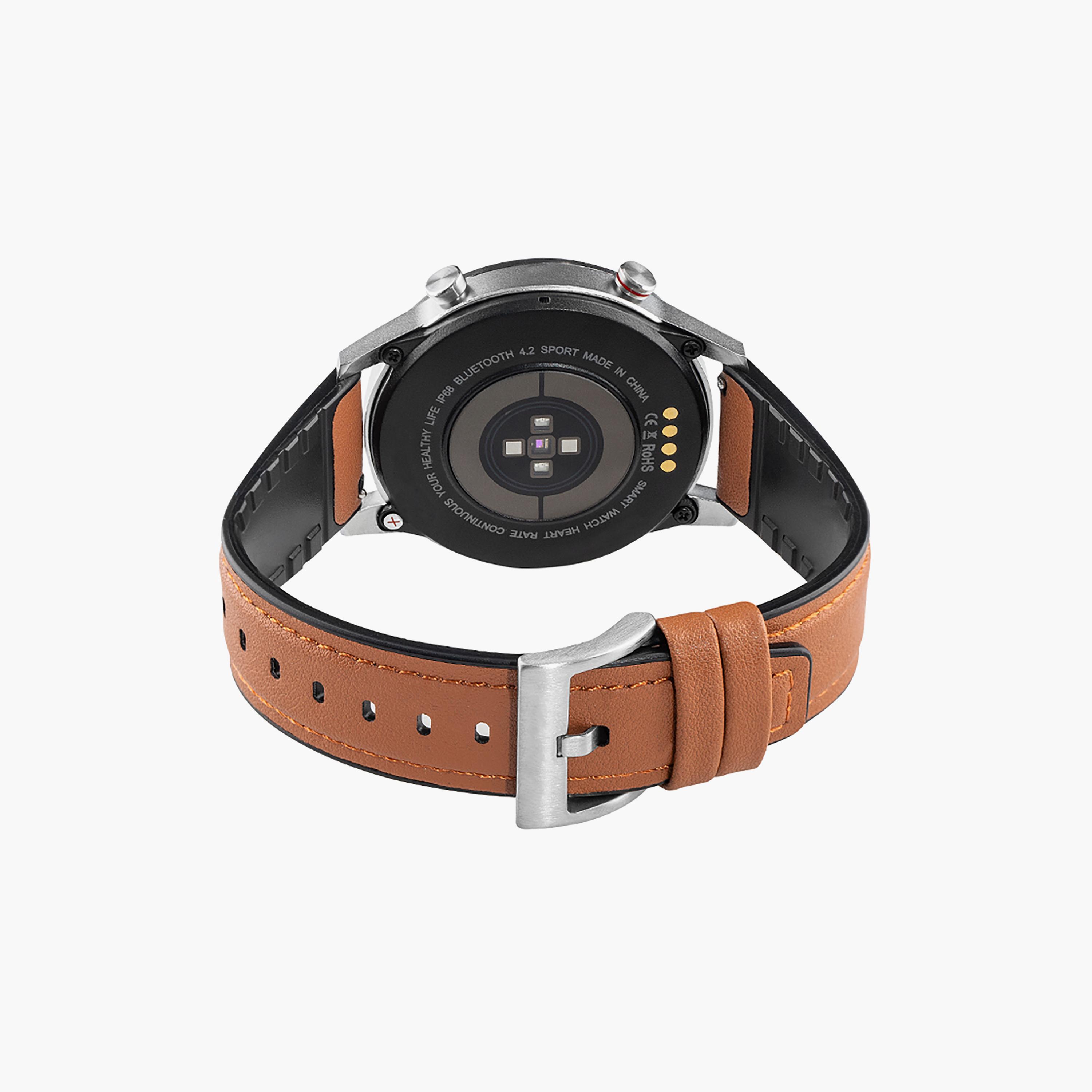  SL.7.6418.5.01 ساعة سلازنجر ذكية للجنسين بسوار جلدي بني -men-watchesandjewellery-watches-image-3