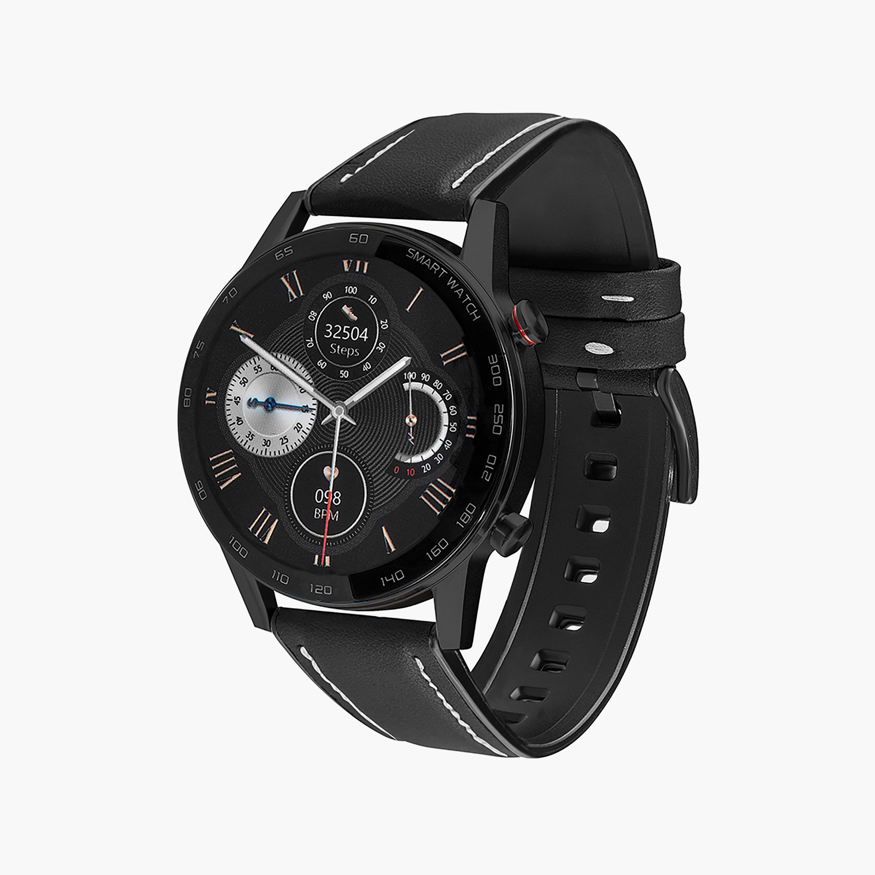 Slazenger Unisex Black Leather Strap Smart Watch - SL.7.6418.5.02-men-watchesandjewellery-watches-image-2