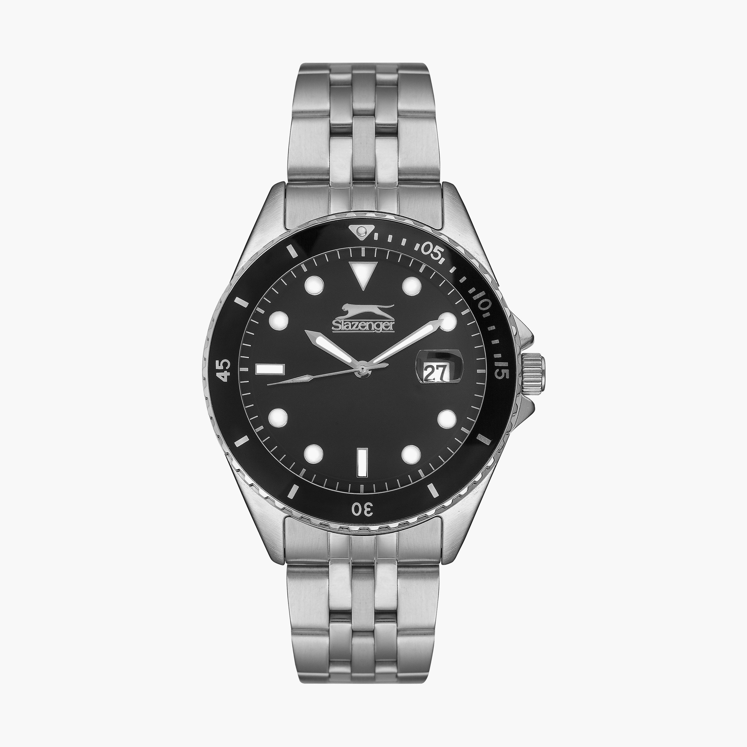 Slazenger Men's Silver Analog Stainless Steel Strap Watch - SL.9.6502.1.02-men-watchesandjewellery-watches-image-1
