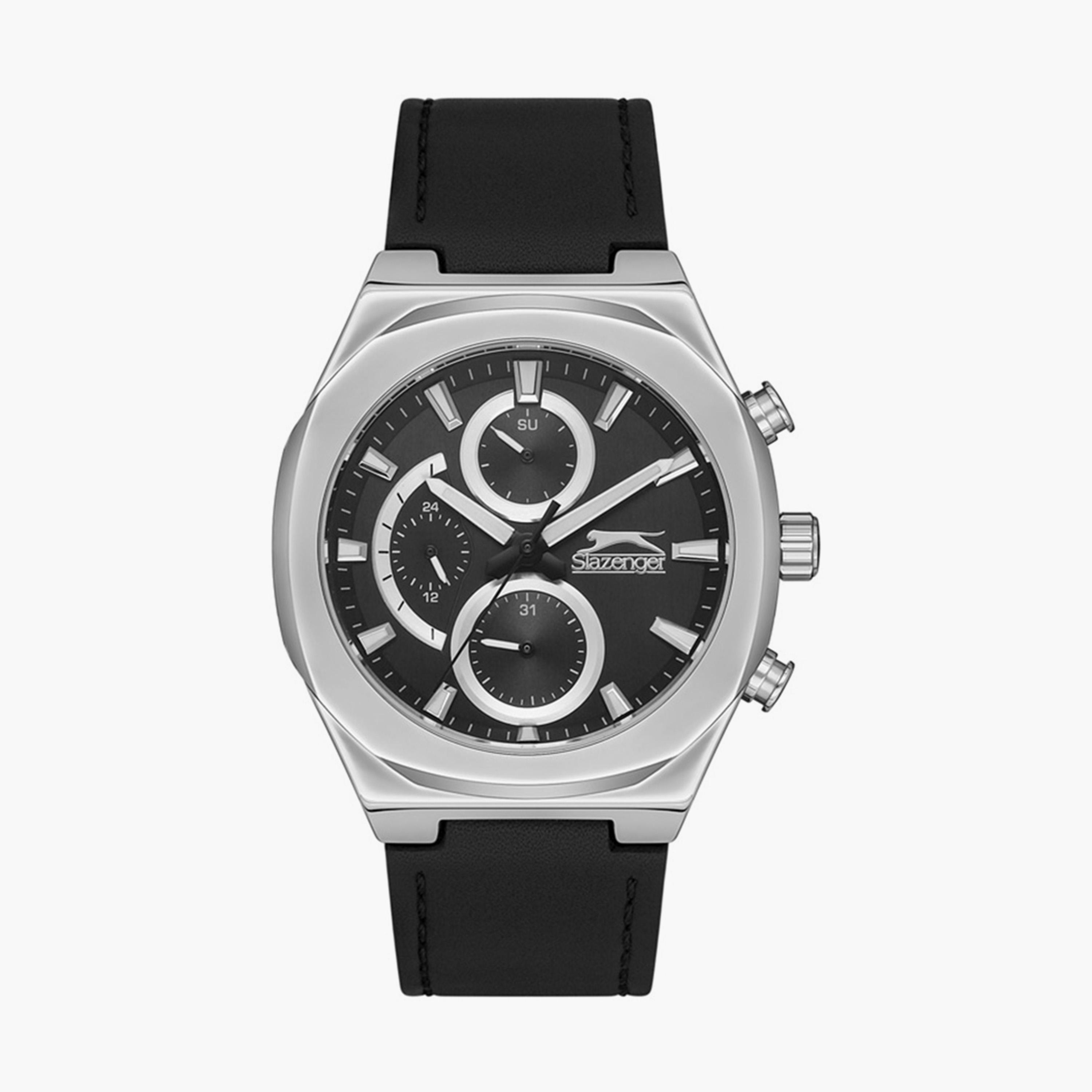  SL.9.6504.2.01 ساعة سلازنجر للرجال بسوار اسود مع كرونوغراف جلدي -men-watchesandjewellery-watches-image-1