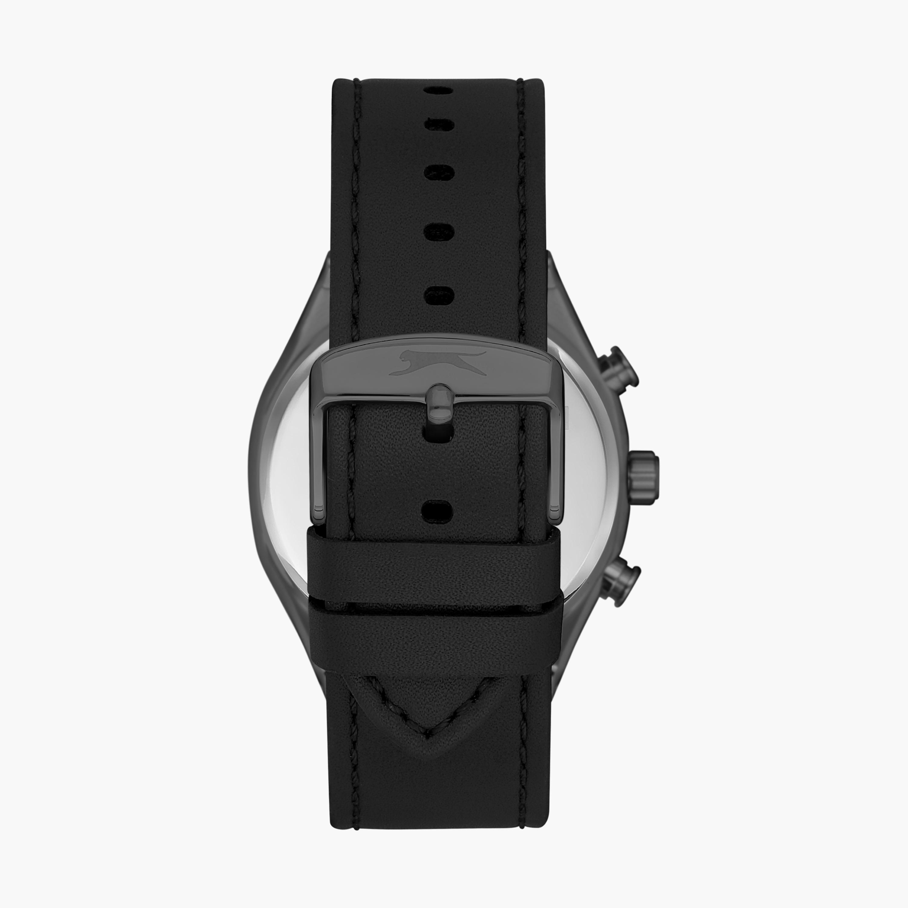 Slazenger Men's Black Chronograph Leather Strap Watch - SL.9.6504.2.02-men-watchesandjewellery-watches-image-3