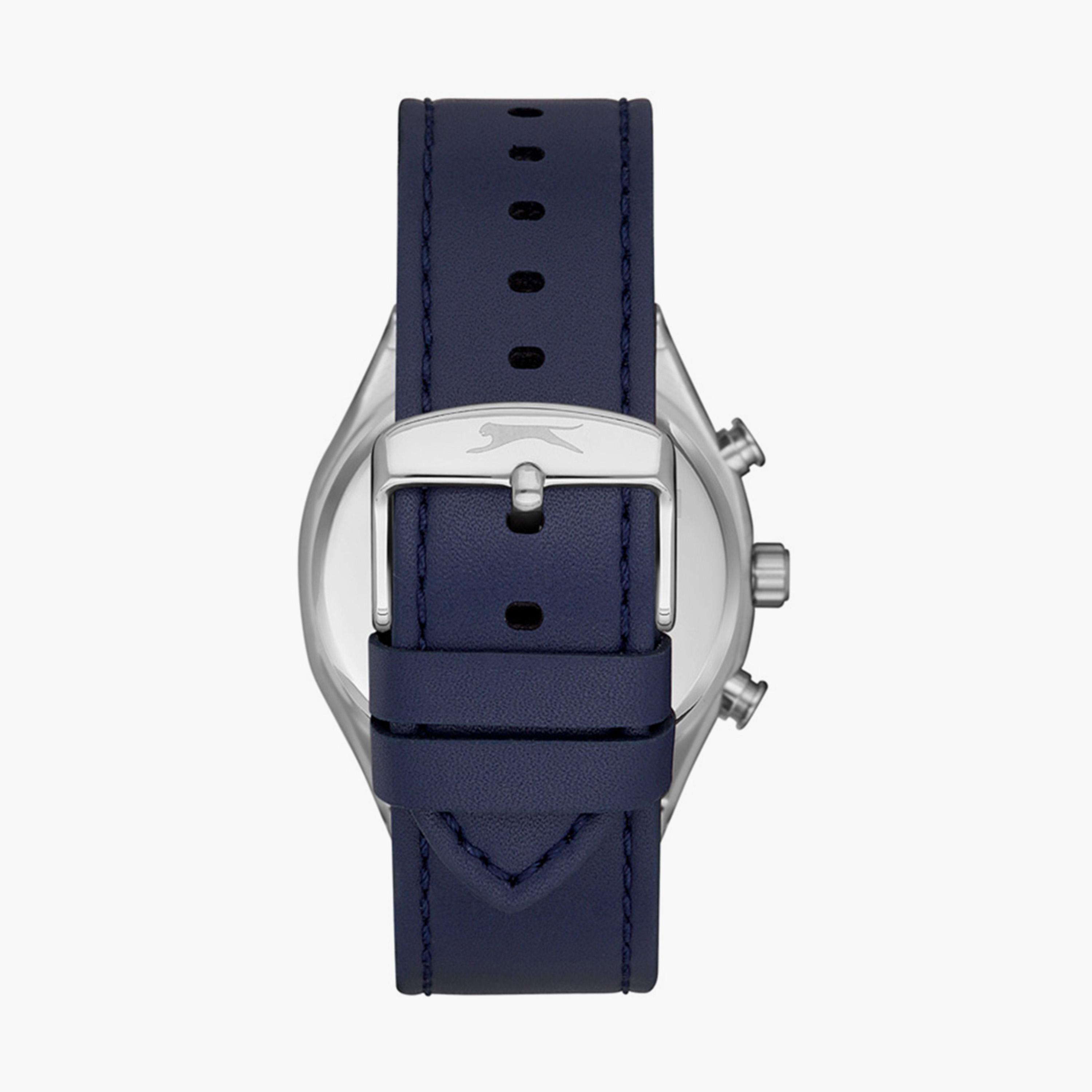 Slazenger Men's Blue Chronograph Leather Strap Watch - SL.9.6504.2.03-men-watchesandjewellery-watches-image-3