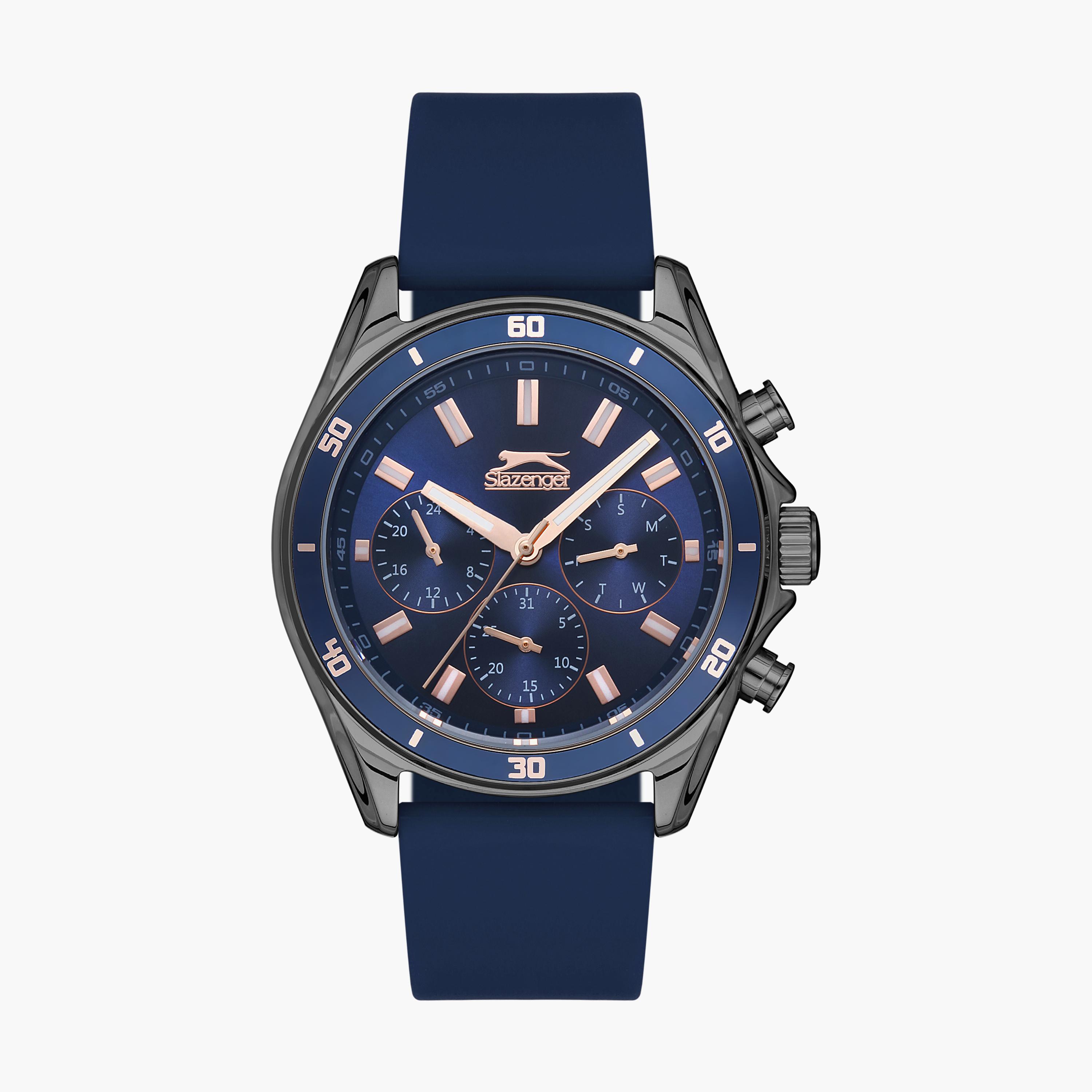  SL.9.6523.2.02 ساعة كرونوغراف بسوار سيليكون ازرق للرجال من سلازنجر -men-watchesandjewellery-watches-image-1