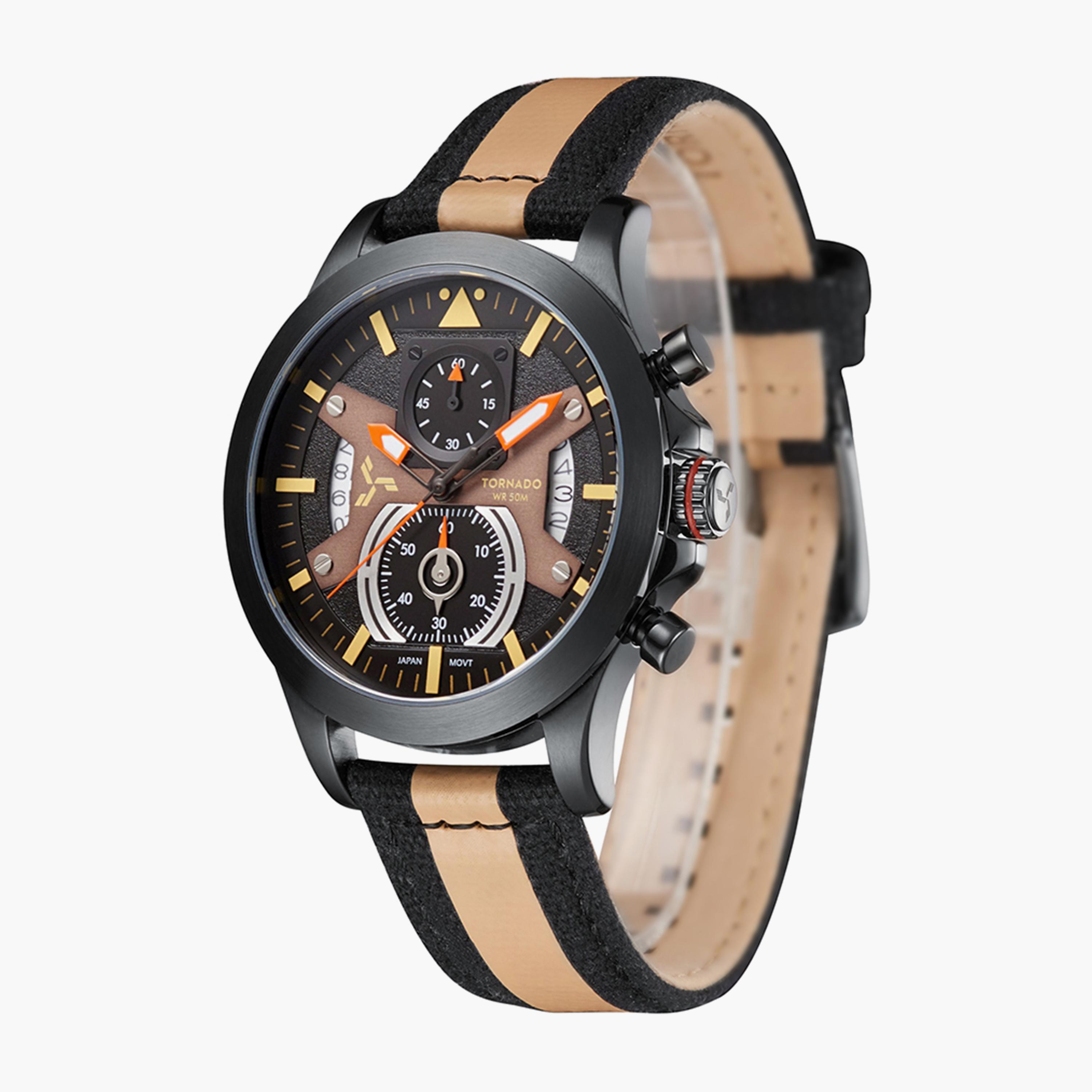  T20101-XNFB ساعة تورنادو ذو كرونوغراف بسوار قماشي أسود للرجال -men-watchesandjewellery-watches-image-2