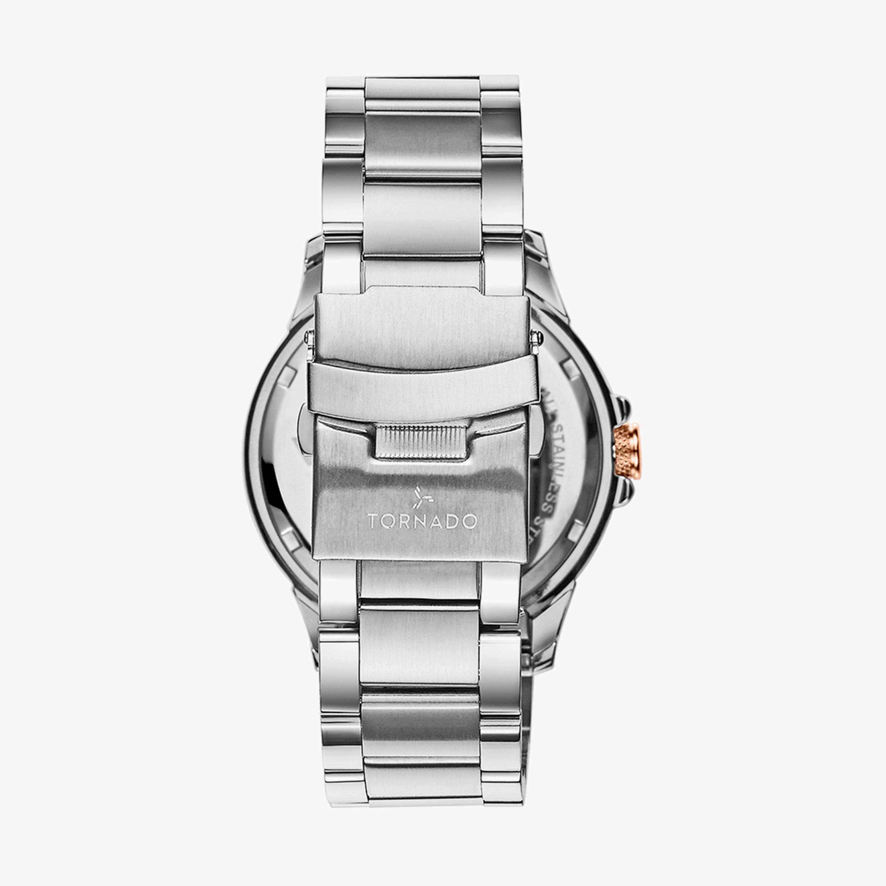 Tornado Men's Silver Analog Stainless Steel Strap Watch - T6107-SBSL-men-watchesandjewellery-watches-image-3
