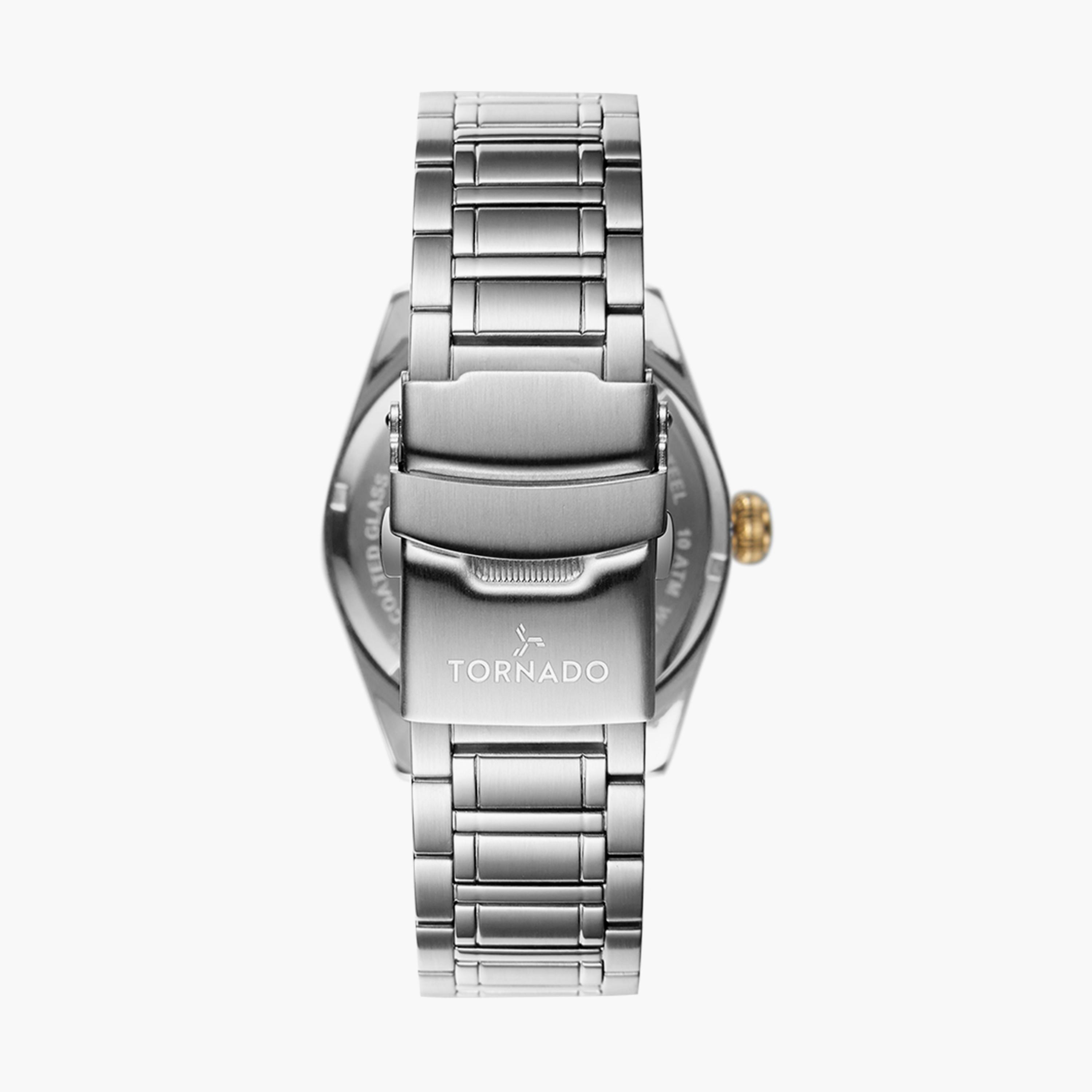 Tornado Men's Silver Analog Stainless Steel Strap Watch - T8007-SBSHG-men-watchesandjewellery-watches-image-3