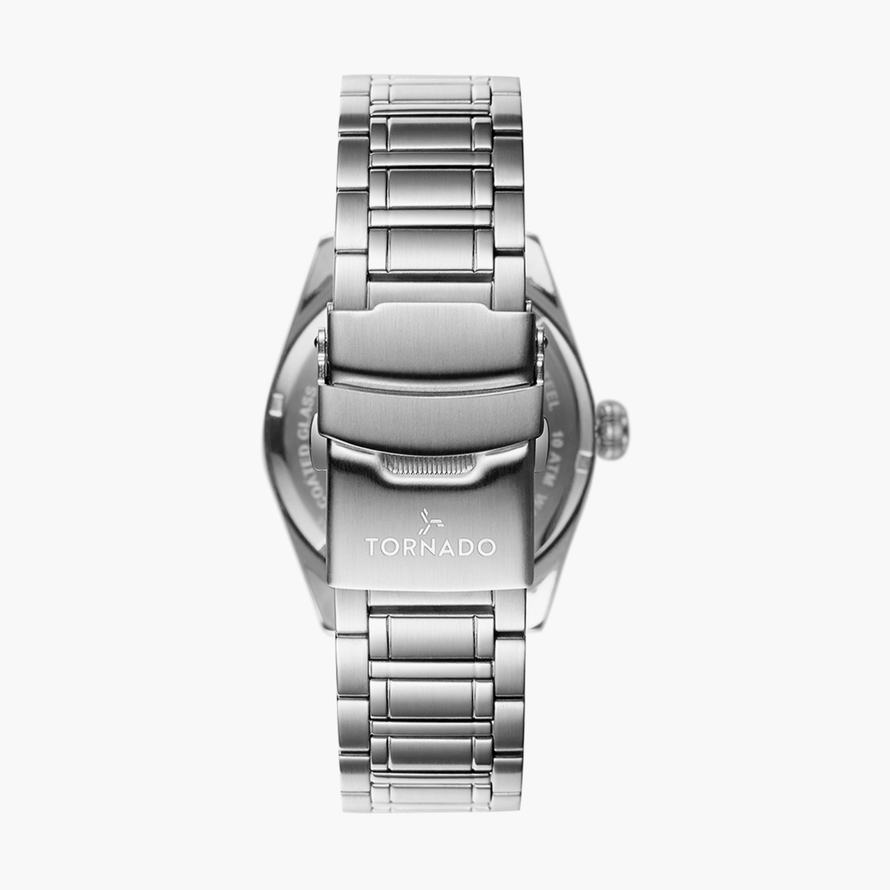 Tornado Men's Silver Analog Stainless Steel Strap Watch - T8007-SBSW-men-watchesandjewellery-watches-image-3
