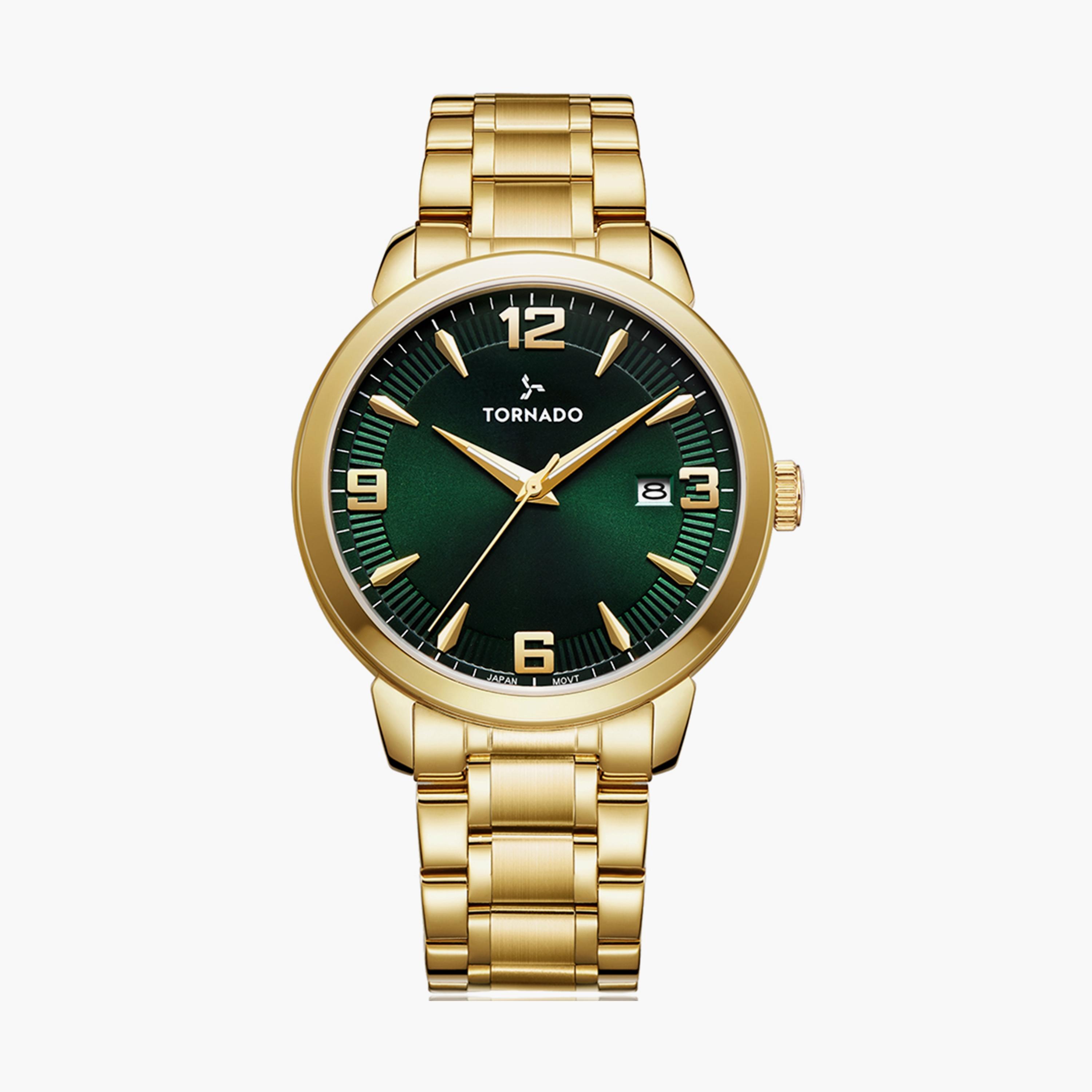  T9006B-GBGH ساعة أنالوج ذهبية بسوار ستانلس ستيل من تورنادو للرجال -men-watchesandjewellery-watches-image-1