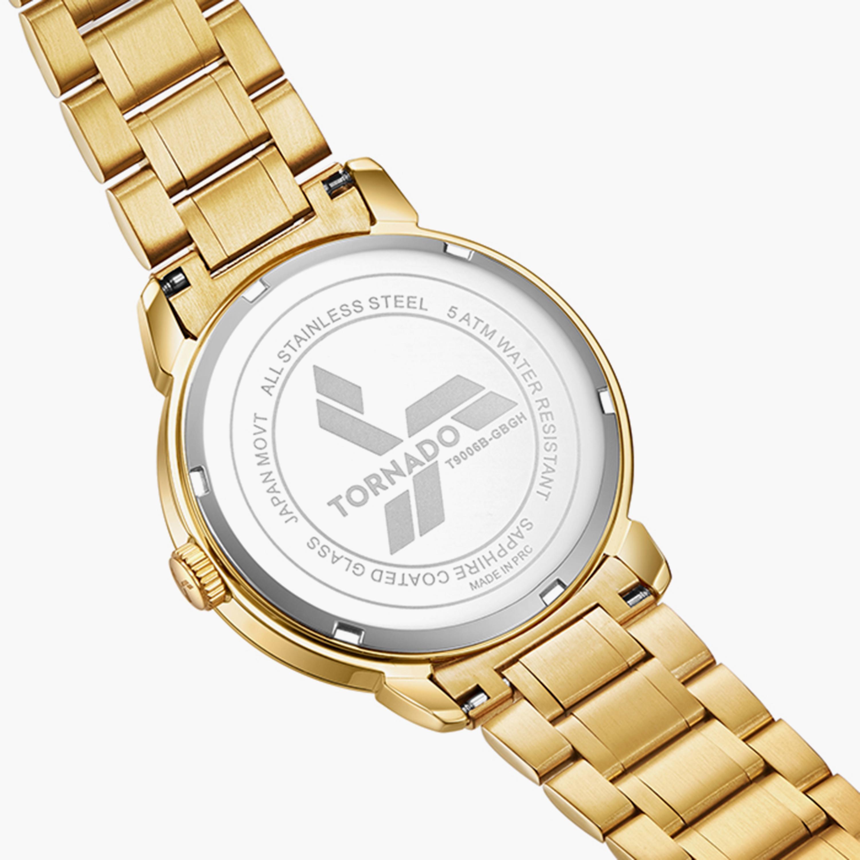  T9006B-GBGH ساعة أنالوج ذهبية بسوار ستانلس ستيل من تورنادو للرجال -men-watchesandjewellery-watches-image-4