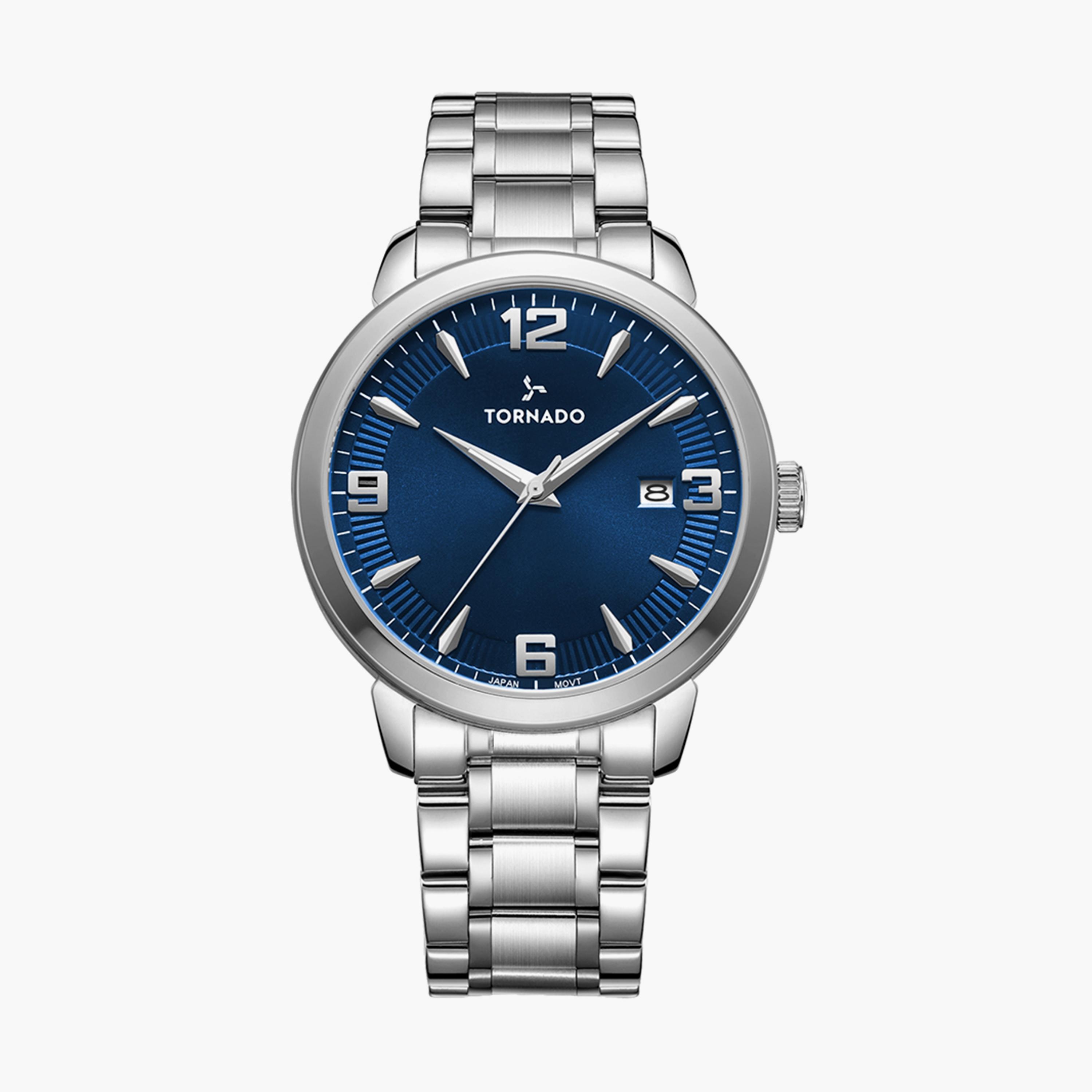 Tornado Men's Silver Analog Stainless Steel Strap Watch - T9006B-SBSN-men-watchesandjewellery-watches-image-1