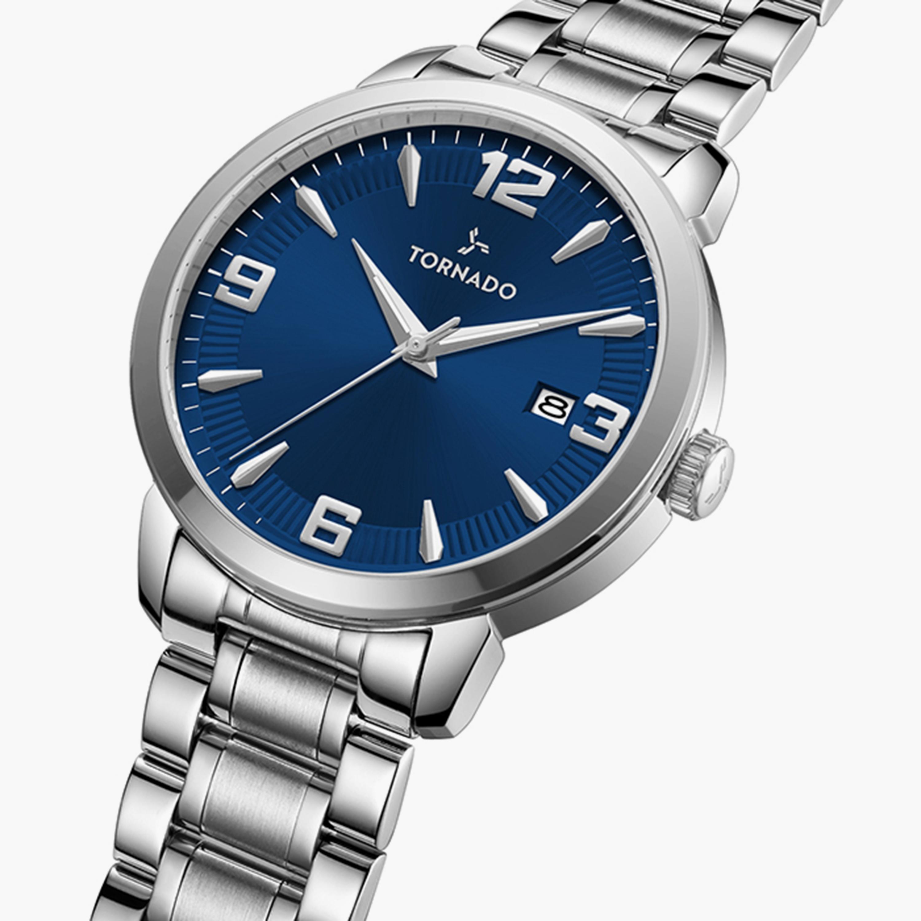 Tornado Men's Silver Analog Stainless Steel Strap Watch - T9006B-SBSN-men-watchesandjewellery-watches-image-2