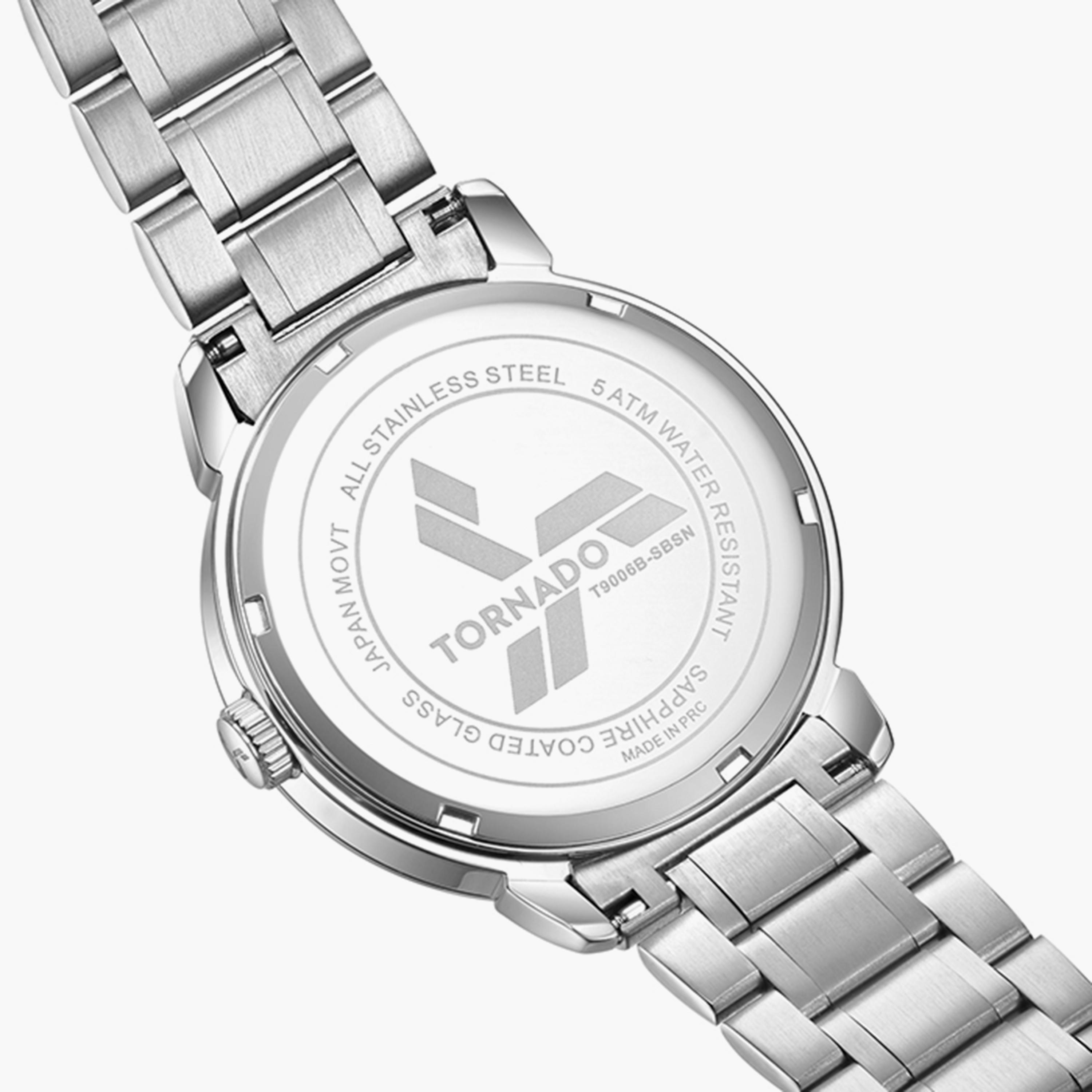Tornado Men's Silver Analog Stainless Steel Strap Watch - T9006B-SBSN-men-watchesandjewellery-watches-image-4