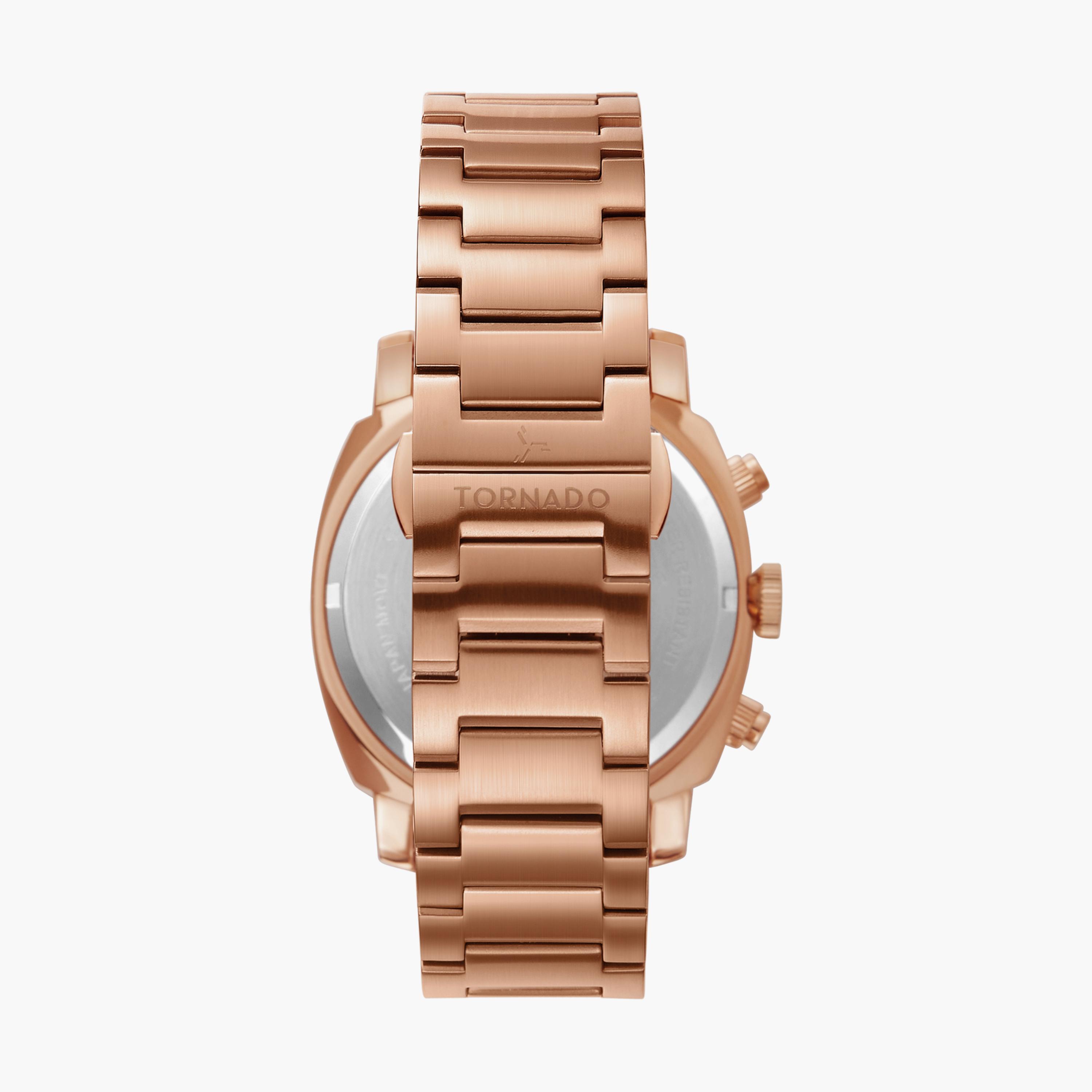 T9102B-RBKN ساعة كرونوغراف ذهبية وردية بسوار ستانلس ستيل من تورنادو للرجال -men-watchesandjewellery-watches-image-3