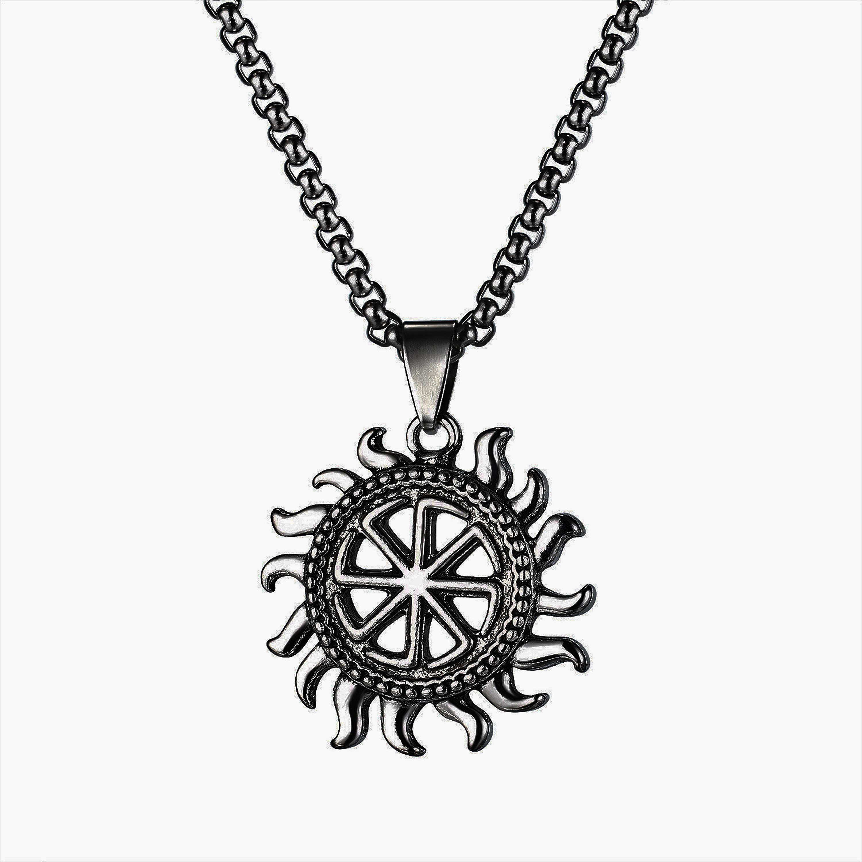 LC.N.01161.650 قلادة ذات اسود من ستانلس ستيل للرجال من لي كوبر -men-watchesandjewellery-necklacesandpendants-image-1