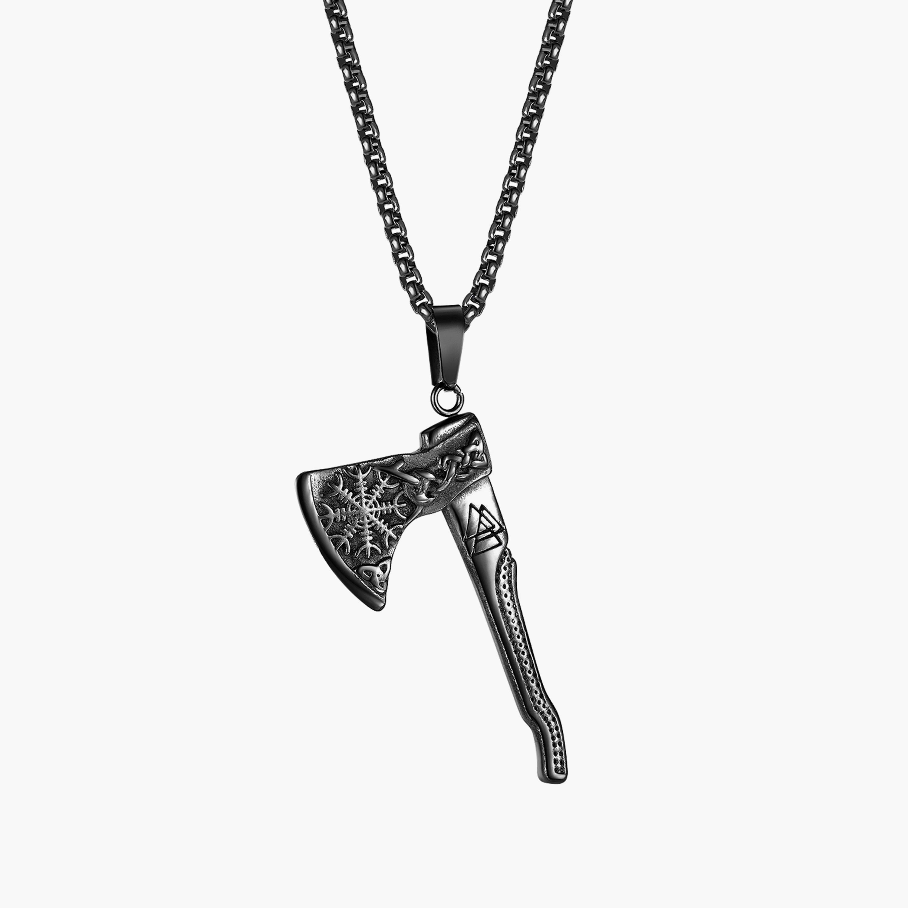  LC.N.01325.650 قلادة ذات اسود من ستانلس ستيل للرجال من لي كوبر -men-watchesandjewellery-necklacesandpendants-image-1