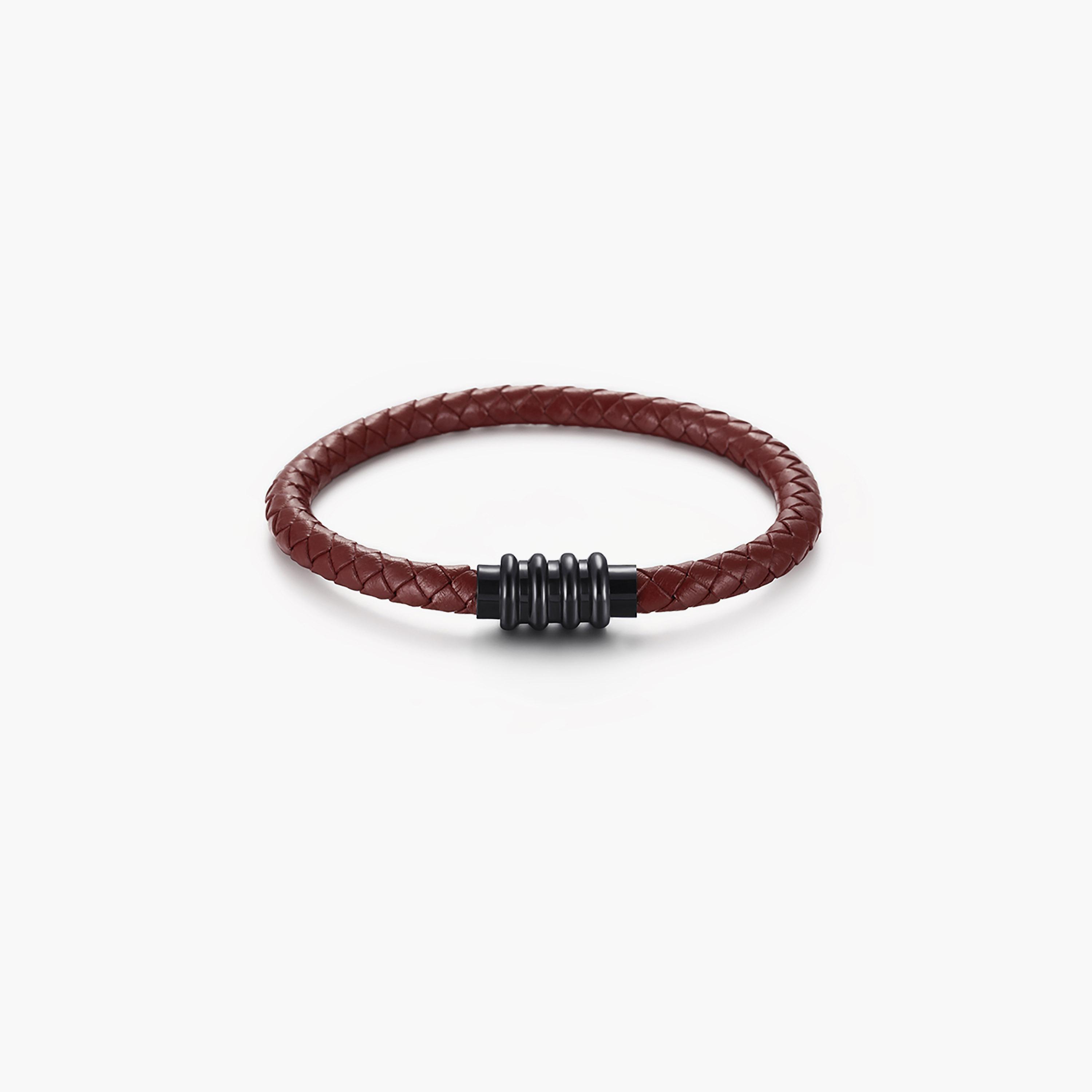 Lee Cooper Men's Stainless Steel Red Braided Bracelet - LC.B.01340.850-men-watchesandjewellery-bracelets-image-1