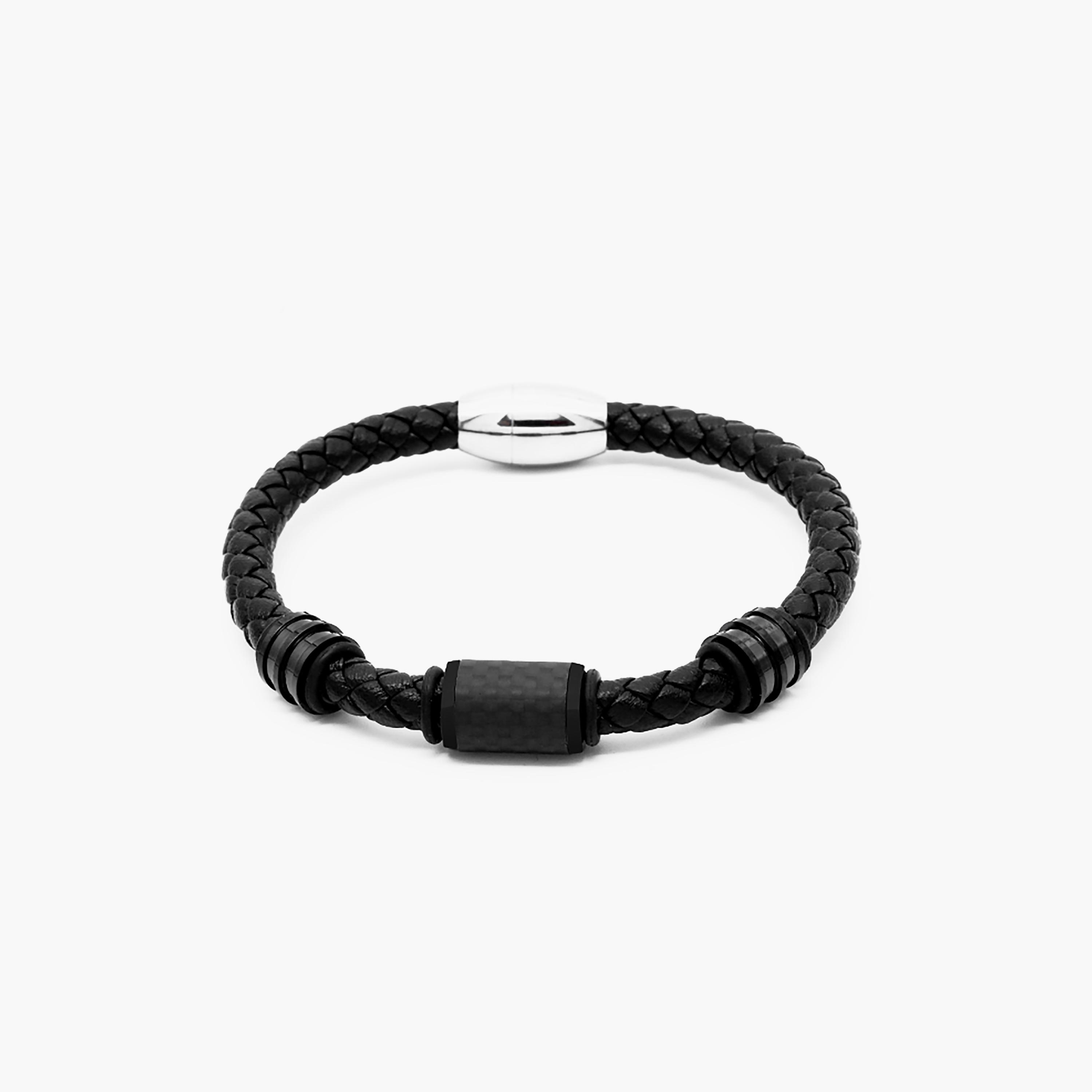  LC.B.01341.650 سوار ذو مضفر اسود من ستانلس ستيل للرجال من لي كوبر -men-watchesandjewellery-bracelets-image-1