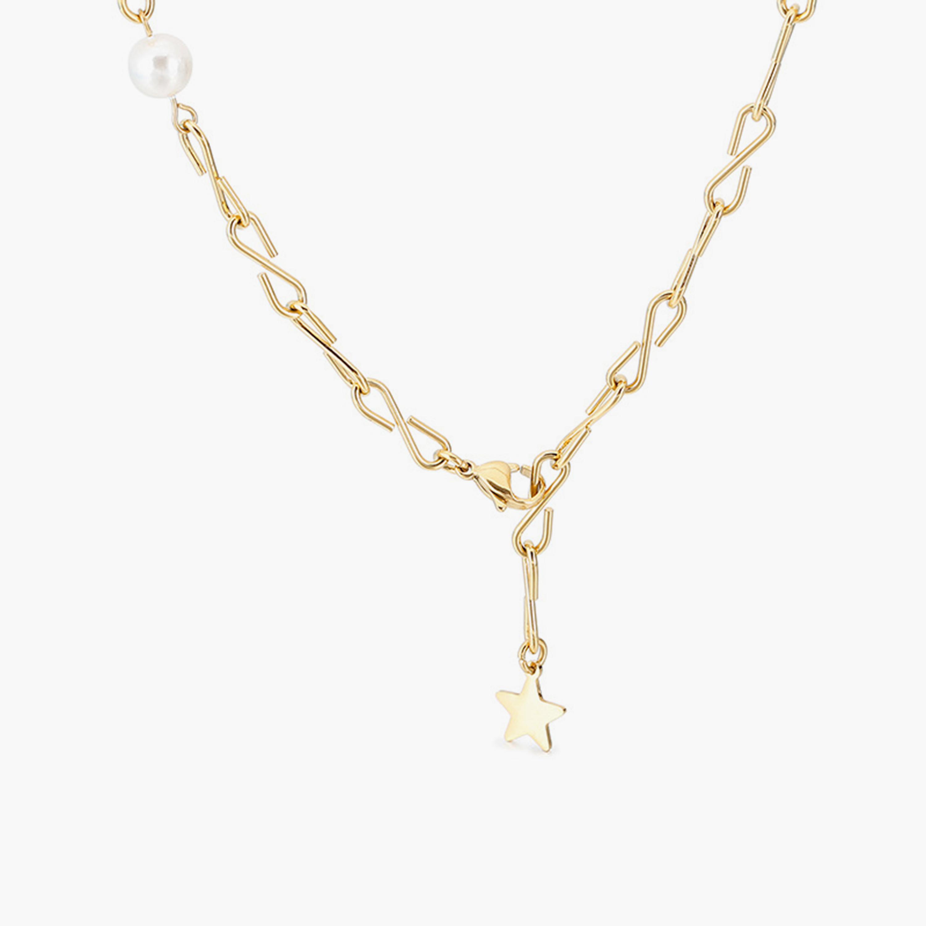  LC.N.01021.110 قلادة لي كوبر للنساء من ستانلس ستيل بلون ذهبي -women-watchesandjewellery-jewellery-necklacesandpendants-image-1