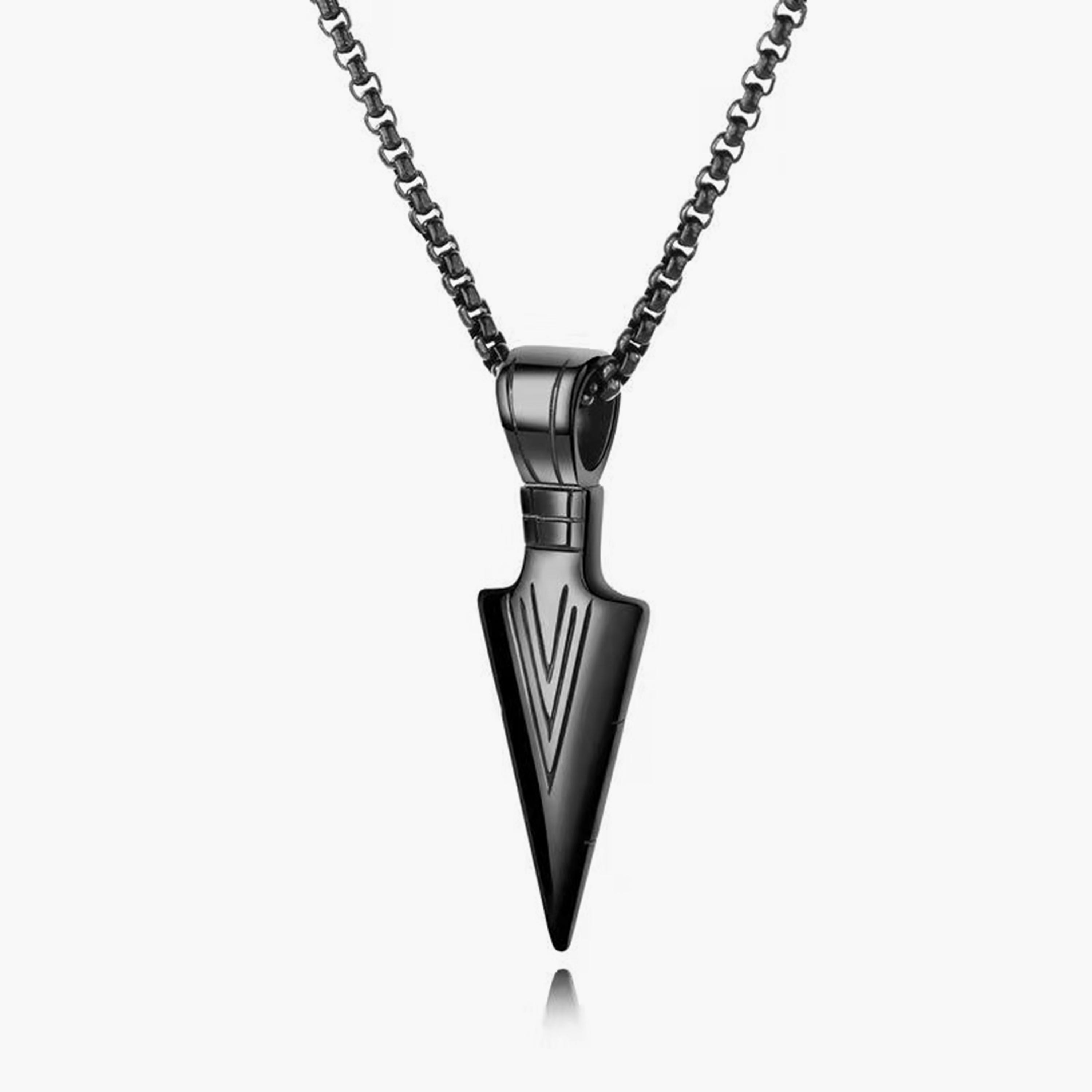  LC.N.01152.650 قلادة ذات اسود من ستانلس ستيل للرجال من لي كوبر -men-watchesandjewellery-necklacesandpendants-image-1