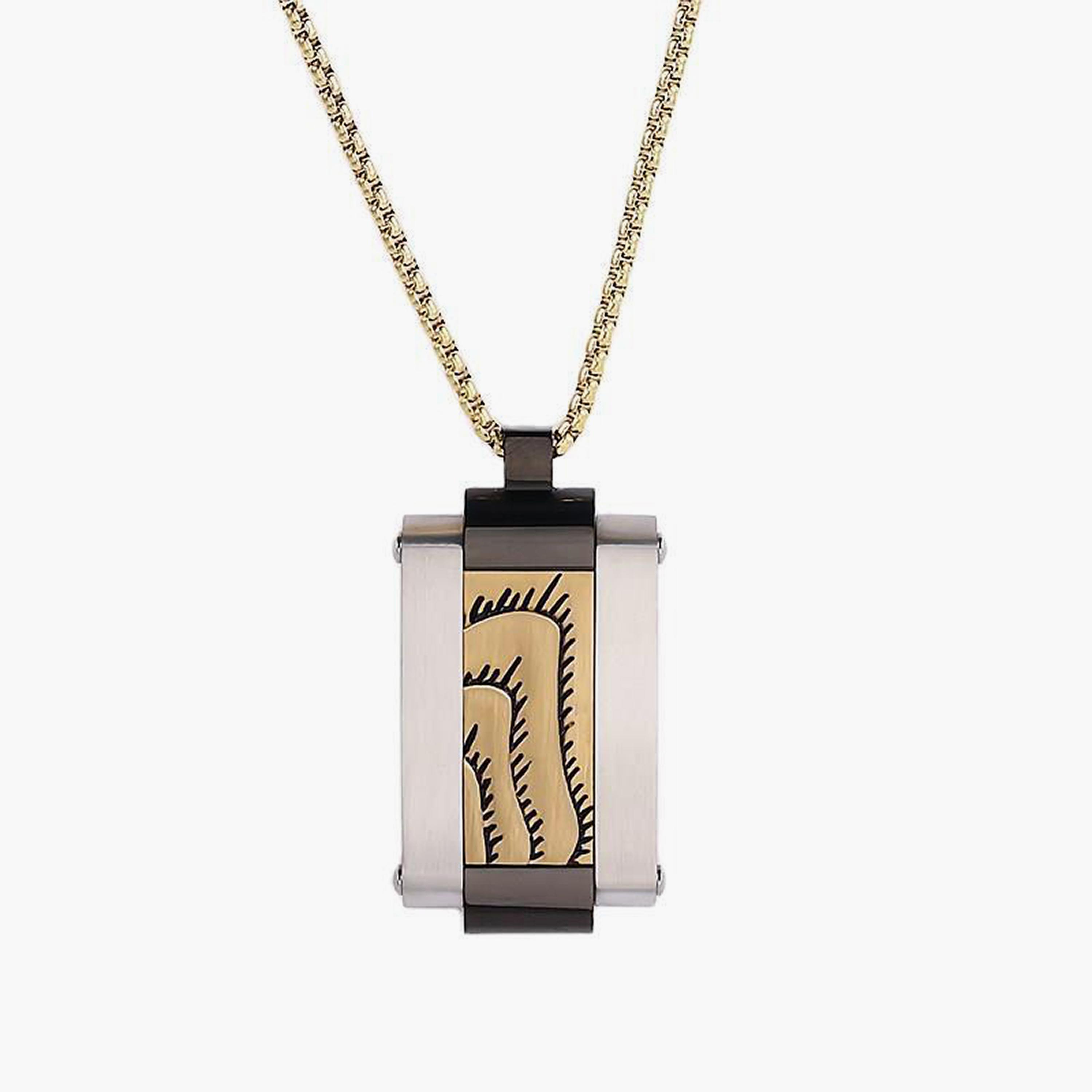 Lee Cooper Men's Stainless Steel Gold and Silver Necklace - LC.N.01153.130-men-watchesandjewellery-necklacesandpendants-image-1