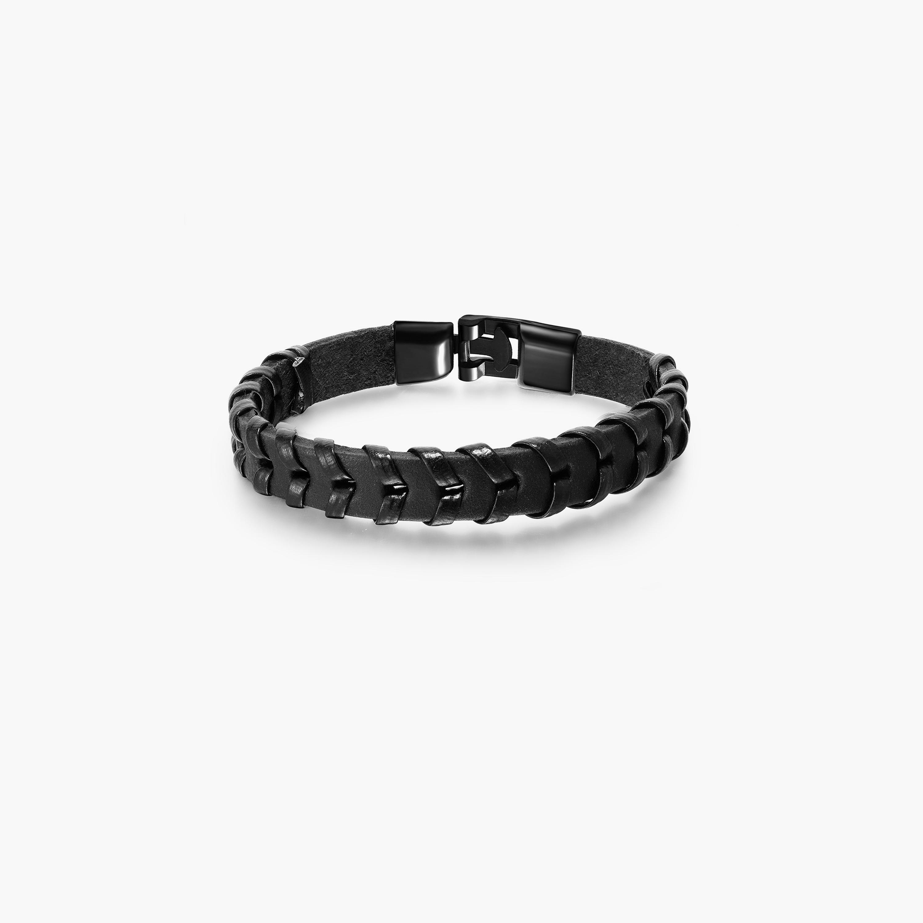 Lee Cooper Men's Stainless Steel Black Bracelet - LC.B.01116.661-men-watchesandjewellery-bracelets-image-1