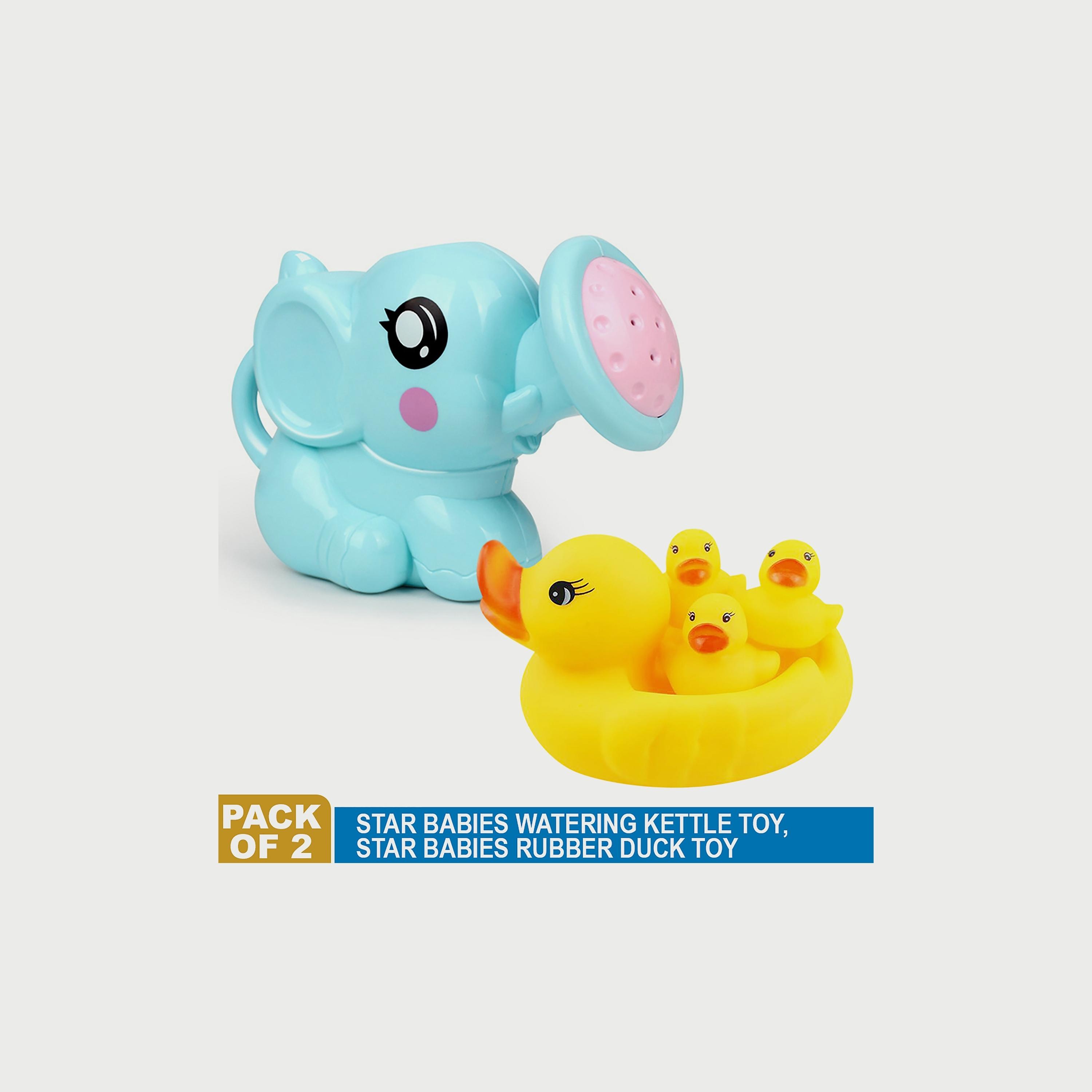 Star Babies Set of 2 Rubber Duck Bath Toy with Kettle Toy-toys-babyandtoddlertoys-bathtoys-image-3