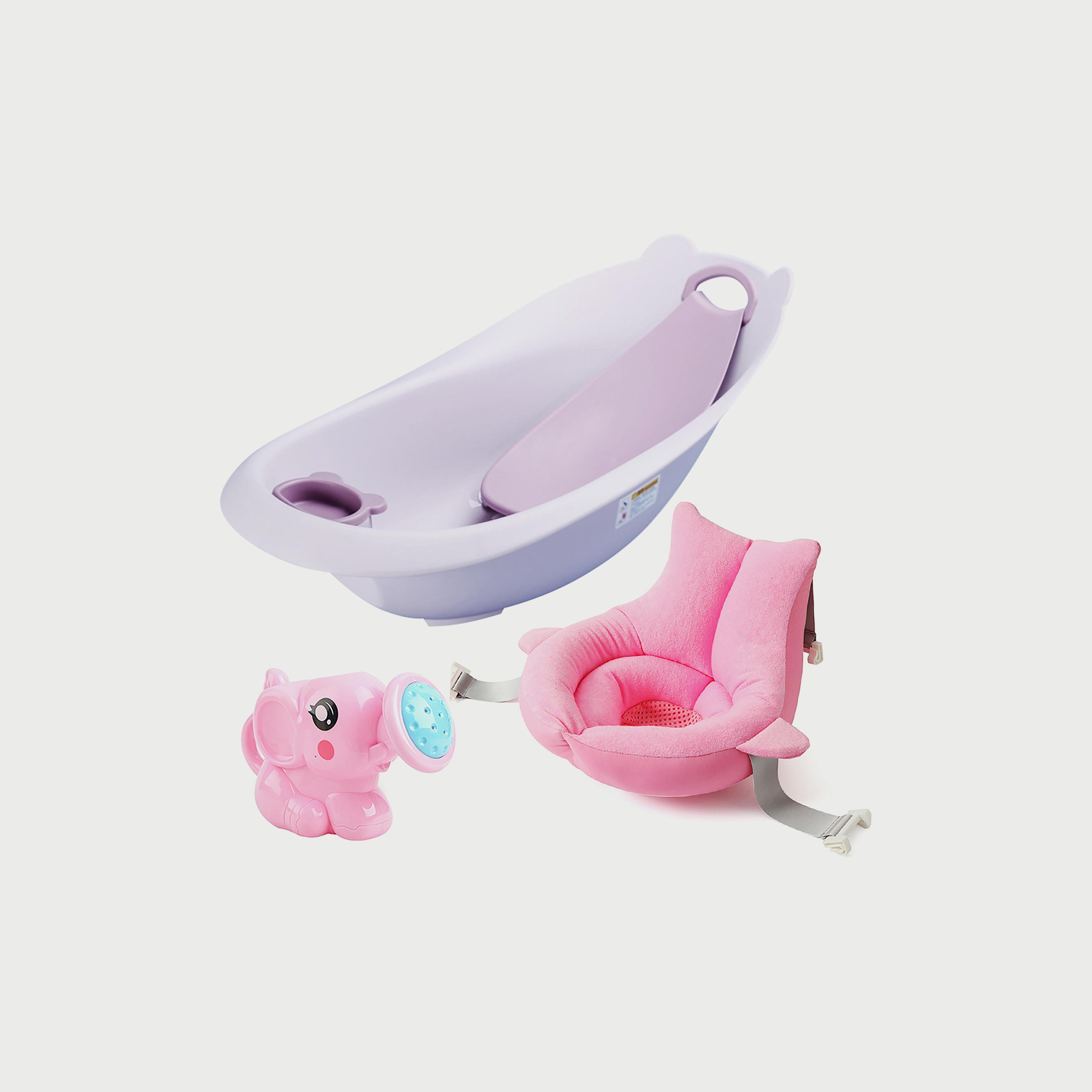 Star Babies 3-Piece Smart Sling 3-Stage Bath Tub, Soft Spot Sink Bather with Kettle Toys-baby-bathandcare-bathtubs-image-1