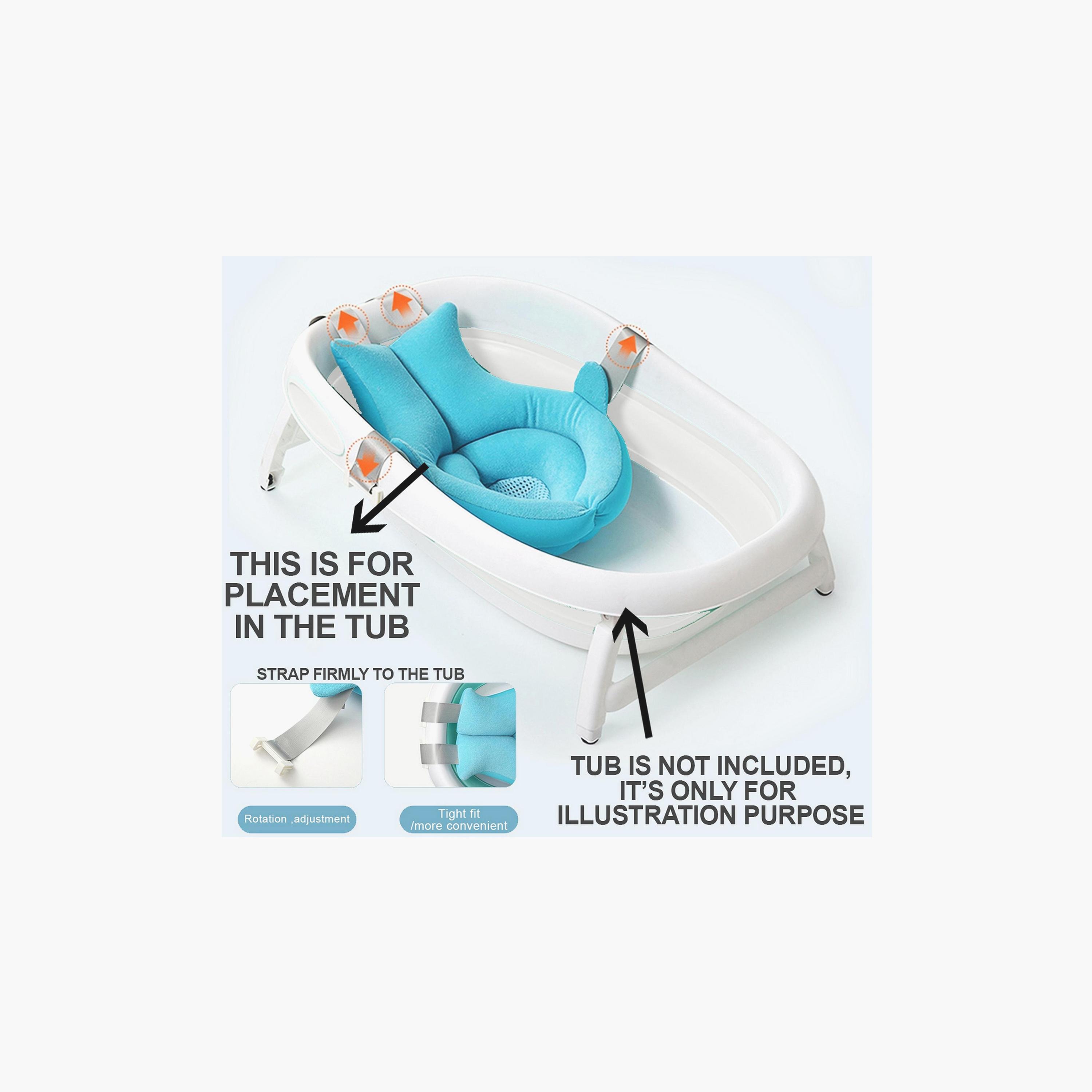 Star Babies 3-Piece Smart Sling 3-Stage Bath Tub, Soft Spot Sink Bather with Powder Puff-baby-bathandcare-bathtubs-image-3