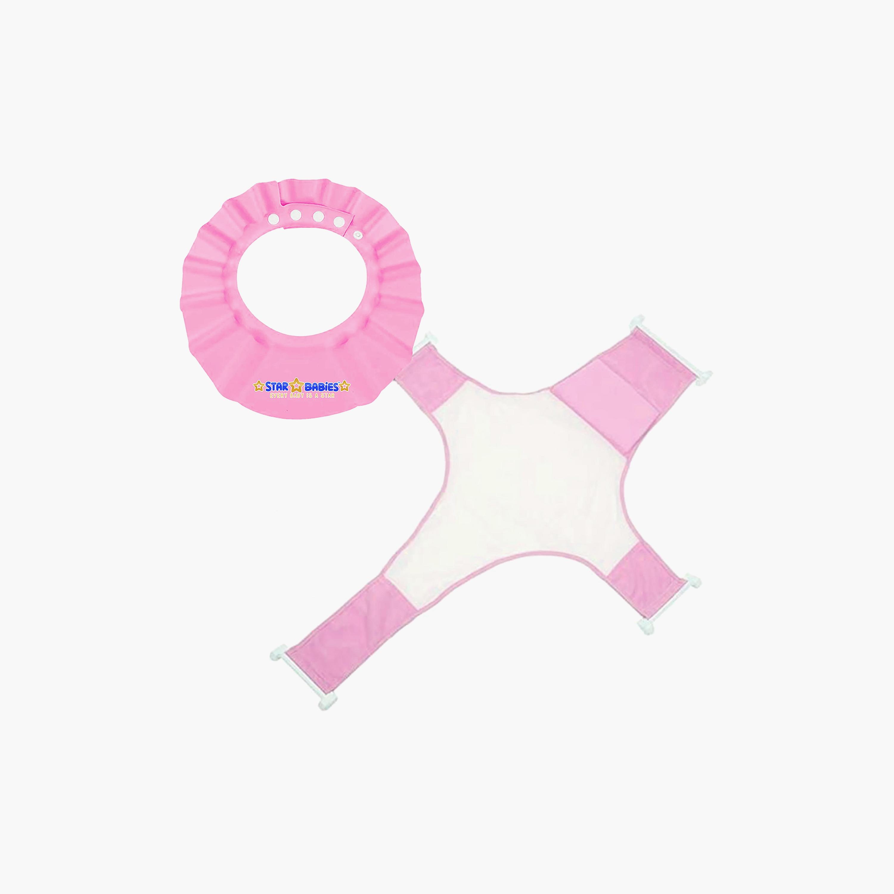 Star Babies Bath Seat Support Net Bath Tub with Kids Shower Cap , Buy 1 Get 1-baby-bathandcare-bathtubs-image-1