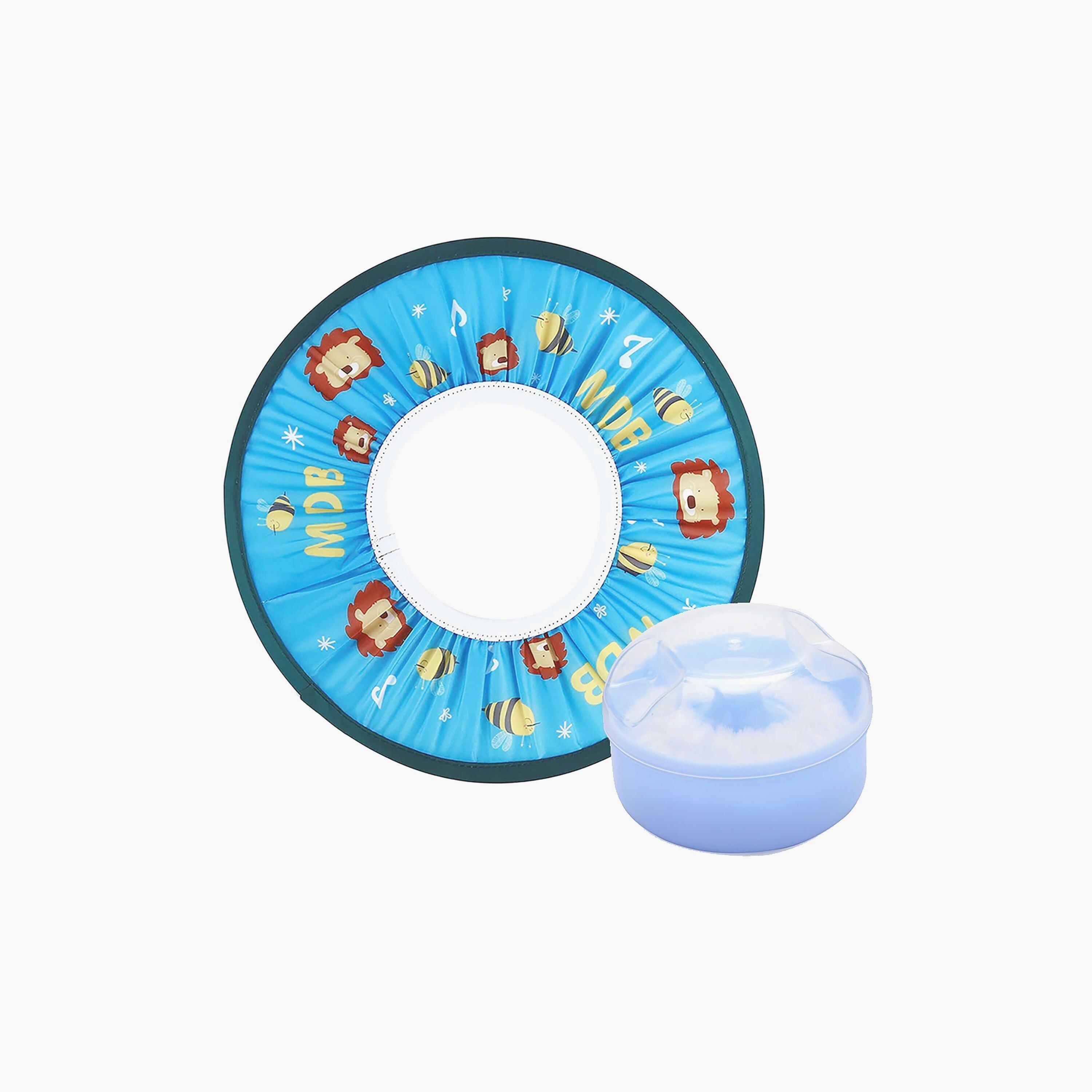 Star Babies 2-Piece Adjustable Kids Shower Cap with Kids Powder Puff, Blue-baby-bathandcare-bathtubs-image-1