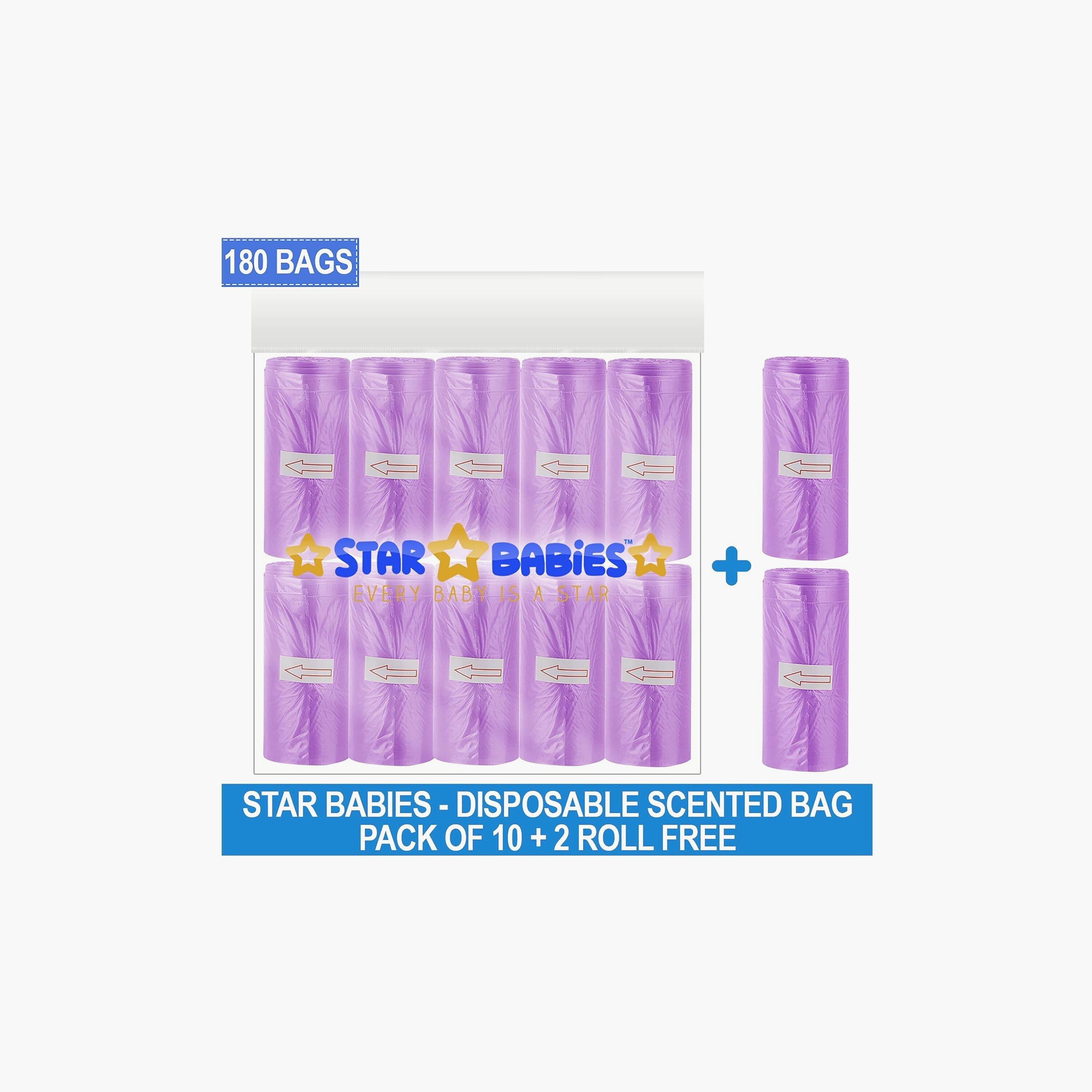 Star Babies 10+2 Scented Bag Roll, 180 Bags-baby-diapering-binsandrefills-image-3