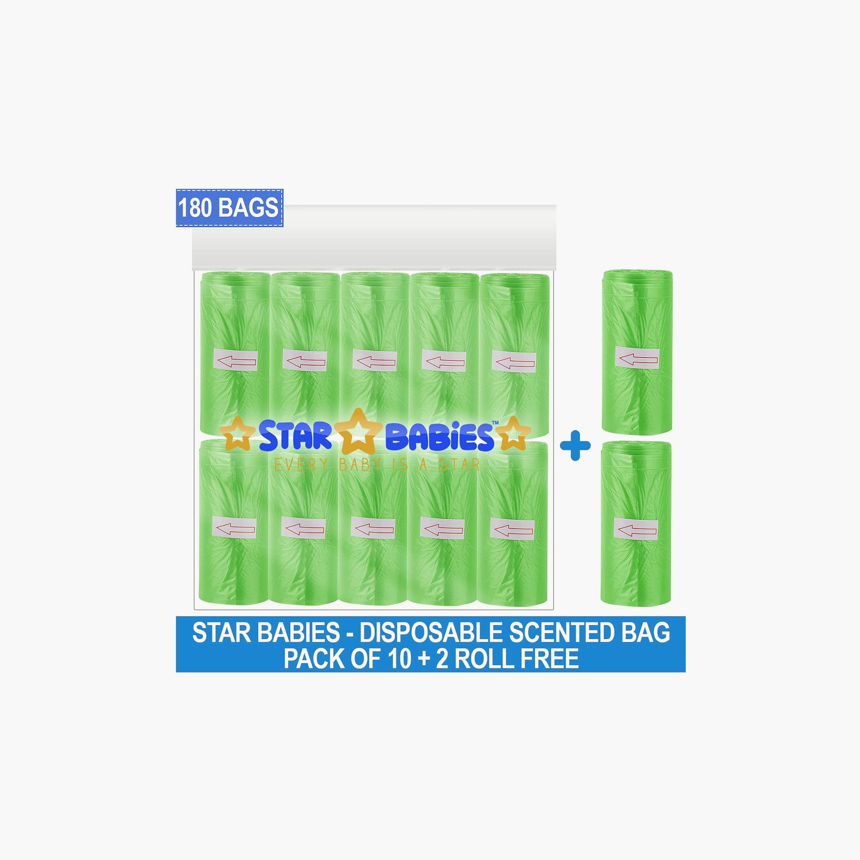 Star Babies 10+2 Scented Bag Roll, 180 Bags-baby-diapering-binsandrefills-image-3