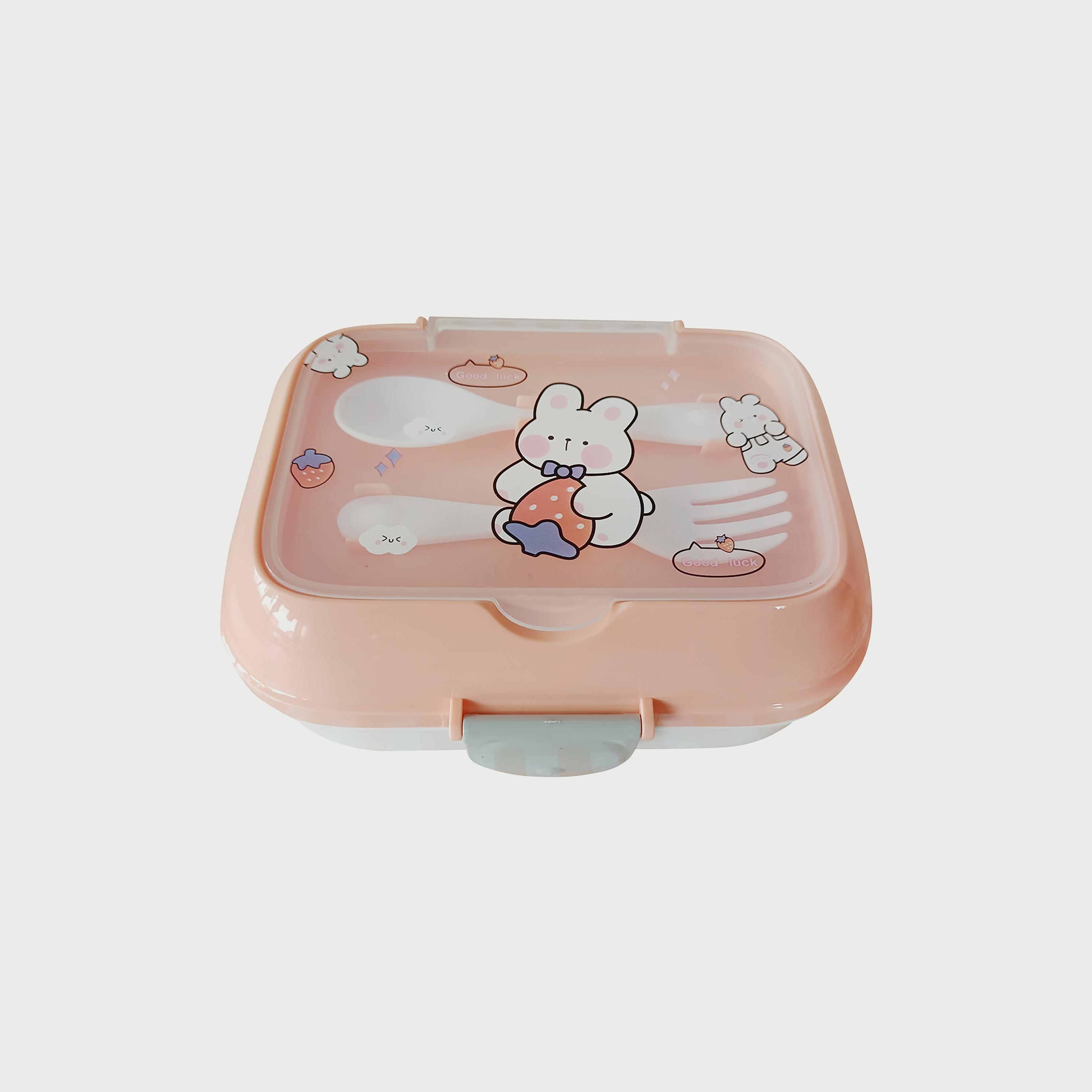 صندوق غداء للأطفال من ستار بيبيز، وردي فاتح-school-lunchessentials-lunchboxes-image-1
