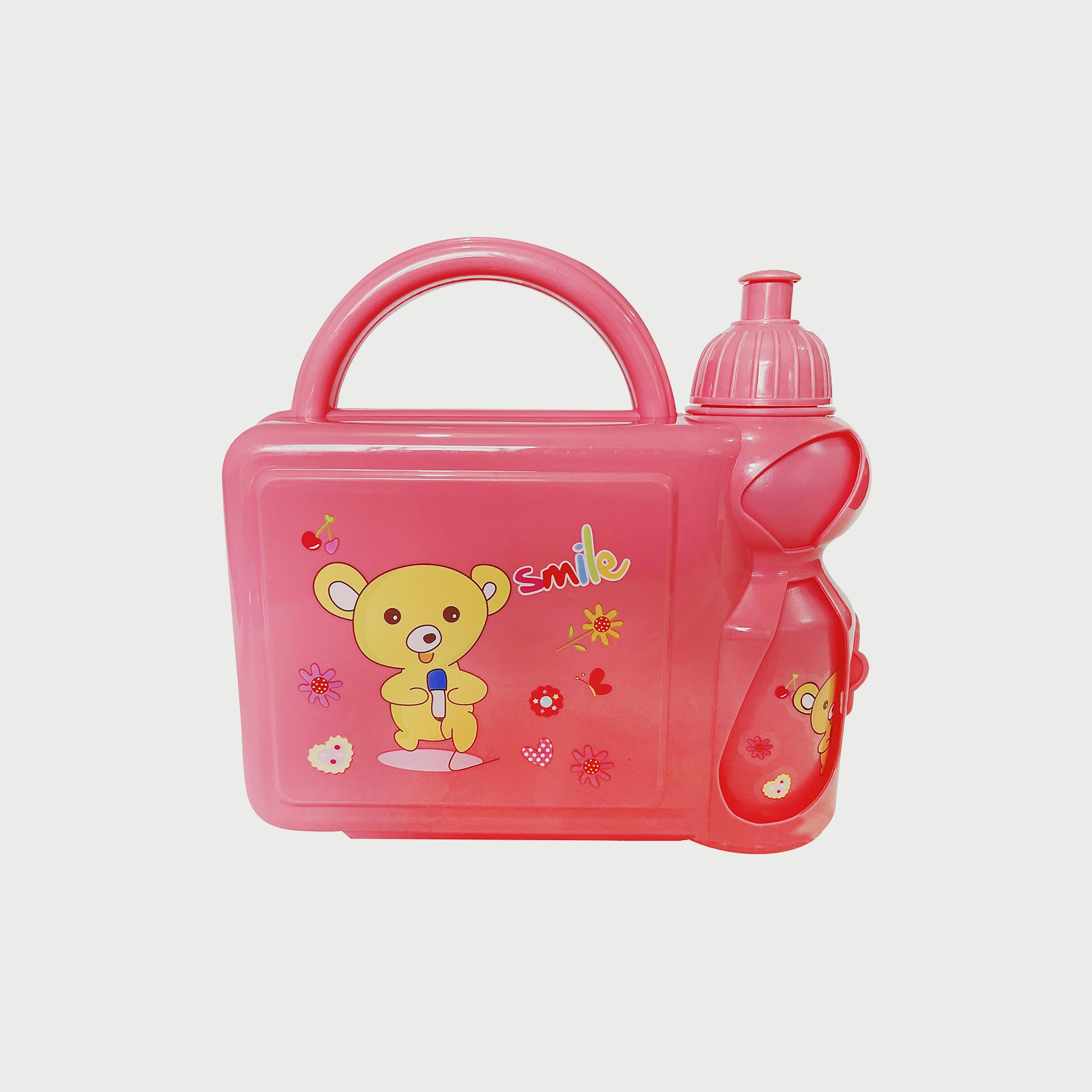 صندوق غداء للأطفال مع زجاجة مياه من ستار بيبيز، وردي-school-lunchessentials-lunchboxes-image-1
