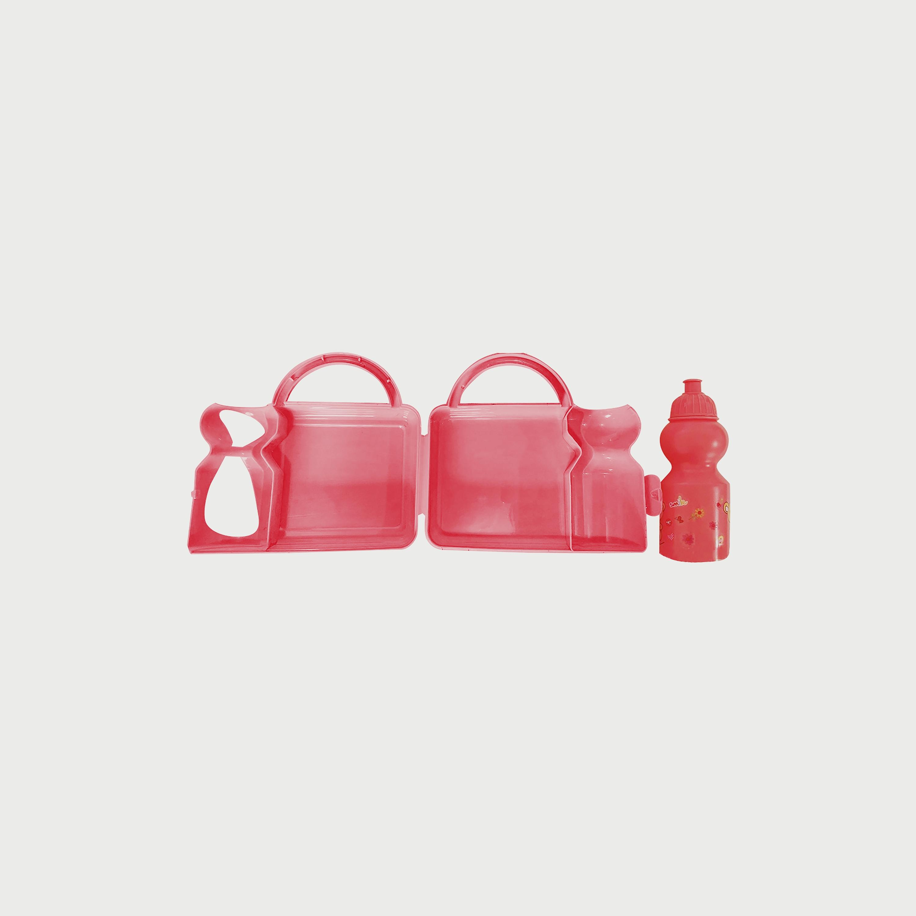 صندوق غداء للأطفال مع زجاجة مياه من ستار بيبيز، وردي-school-lunchessentials-lunchboxes-image-3