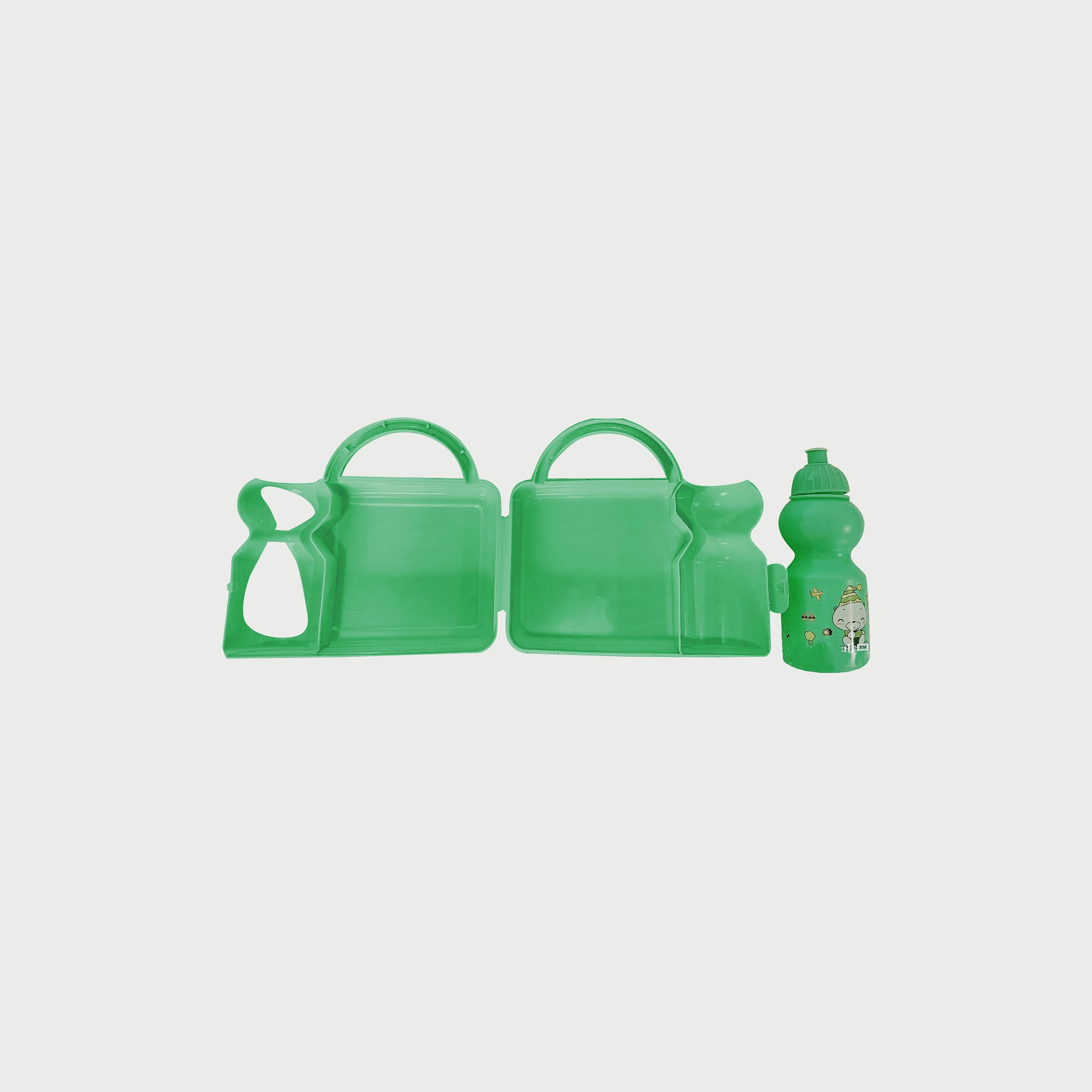 صندوق غداء للأطفال مع زجاجة مياه من ستار بيبيز، أخضر-school-lunchessentials-lunchboxes-image-3