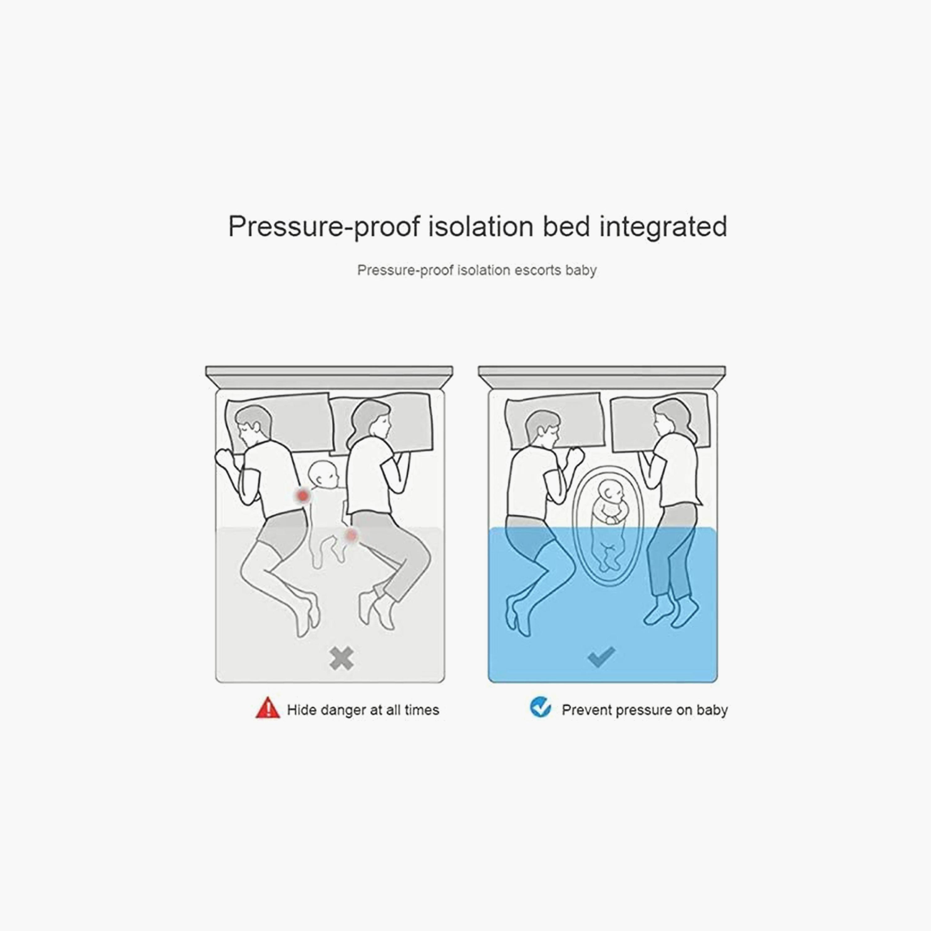 Star Babies Portable Lounger Sleeping Pod, Grey Striped-baby-nursery-babybedding-image-3