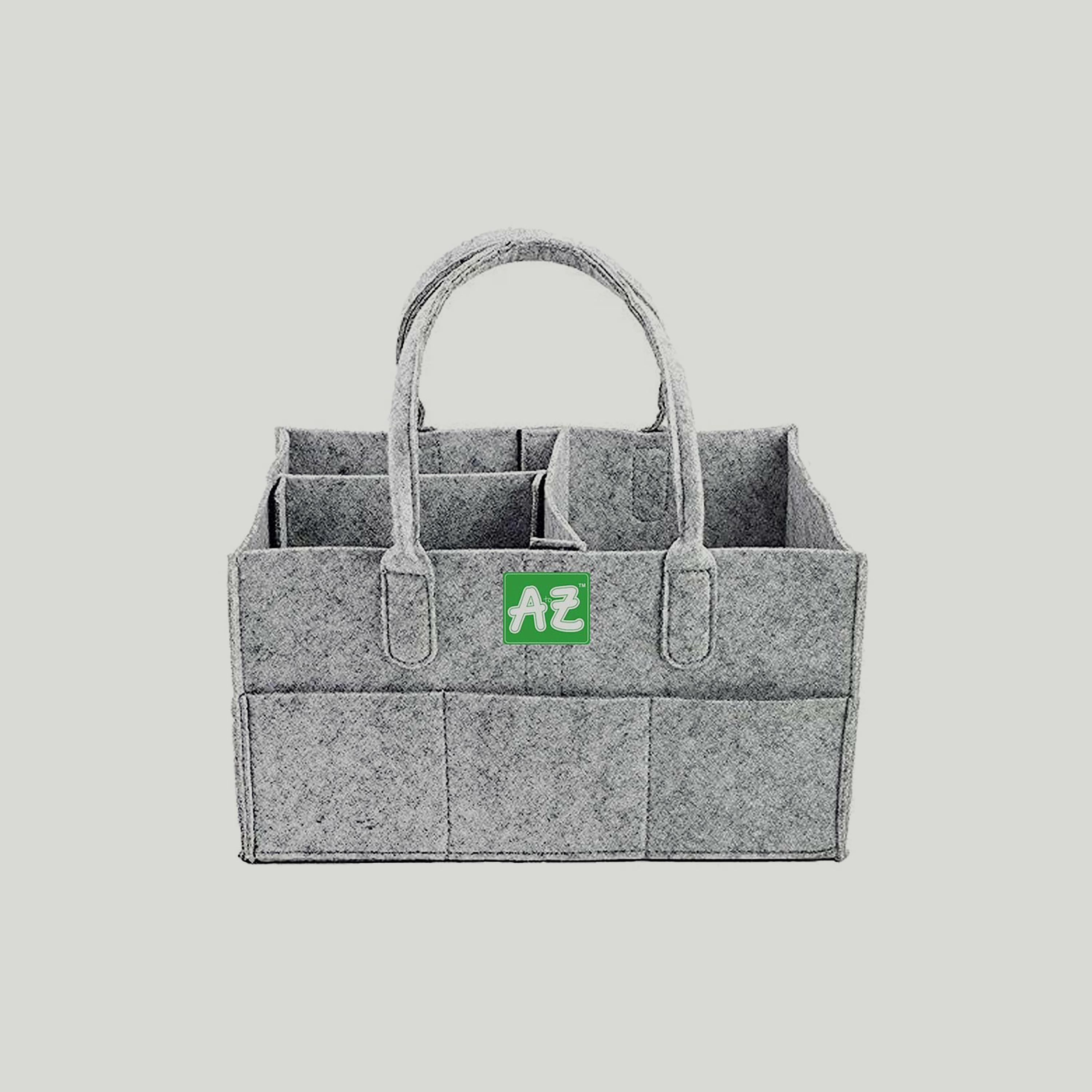 Star Babies A to Z Diaper Caddy Organizer, Grey-baby-gear-diaperbags-image-1