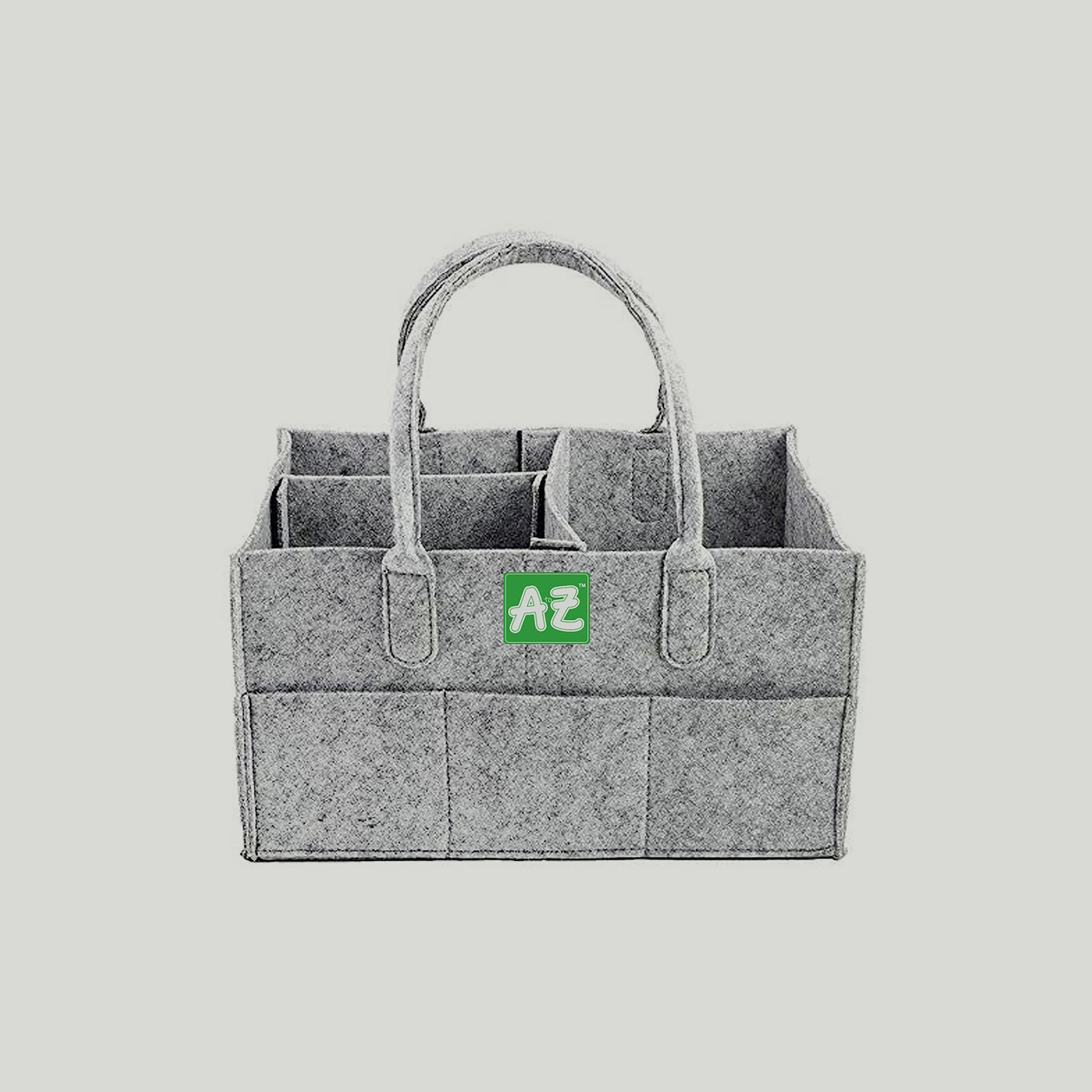 Star Babies A to Z Diaper Caddy Organizer, Grey-baby-gear-diaperbags-image-2