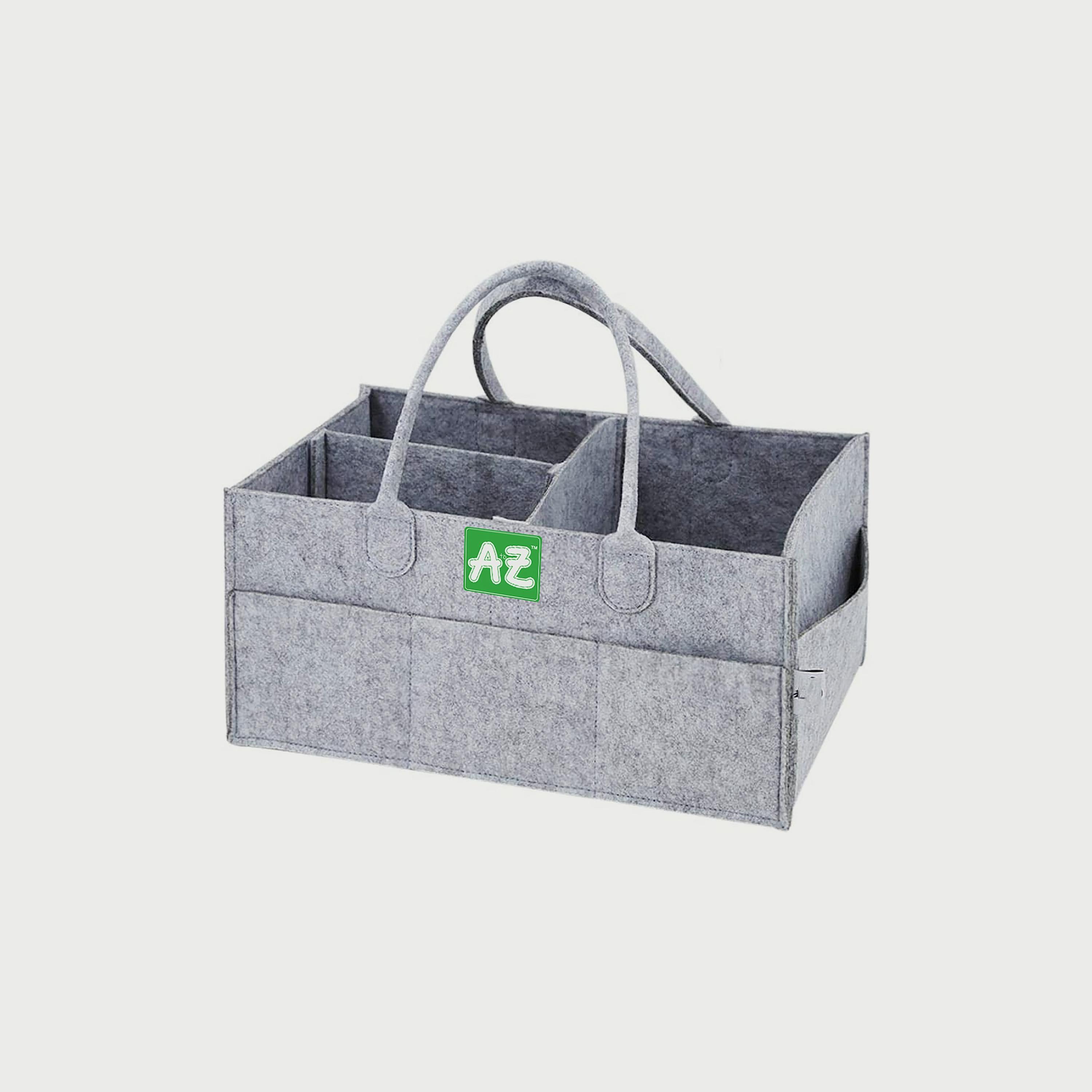 Star Babies A to Z Diaper Caddy Organizer, Grey-baby-gear-diaperbags-image-3