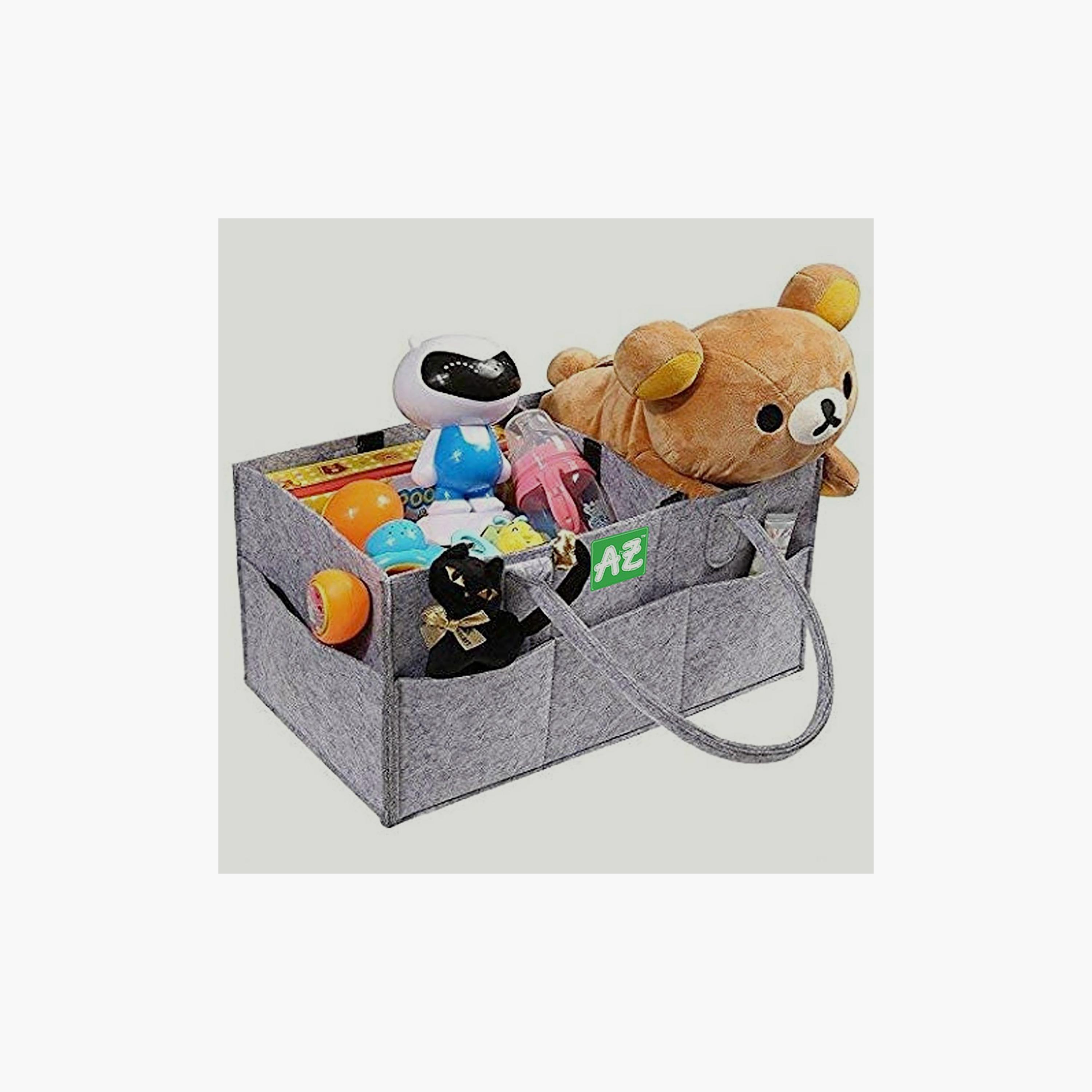 Star Babies A to Z Diaper Caddy Organizer, Grey-baby-gear-diaperbags-image-4
