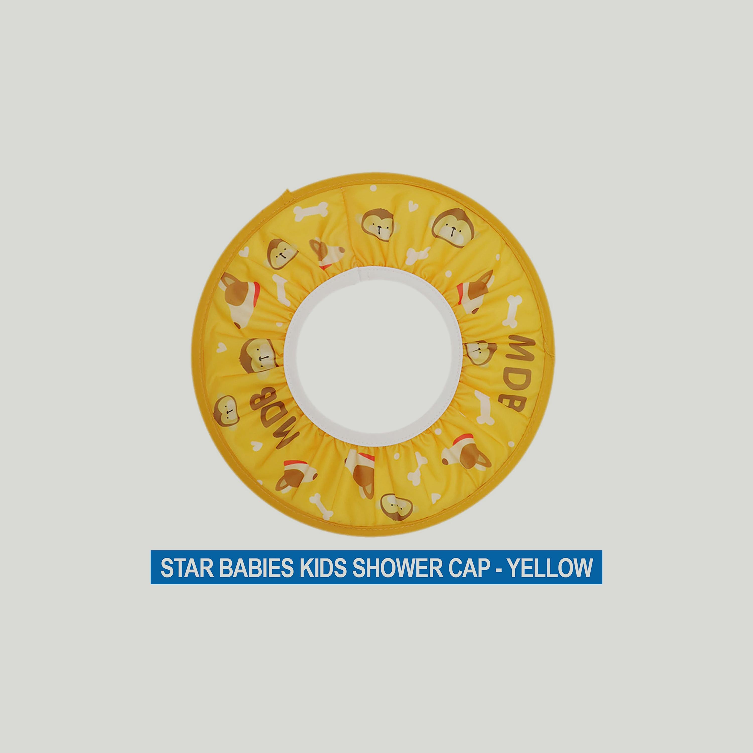 Star Babies Adjustable Kids Shower Cap, Yellow-baby-bathandcare-bathtubs-image-2