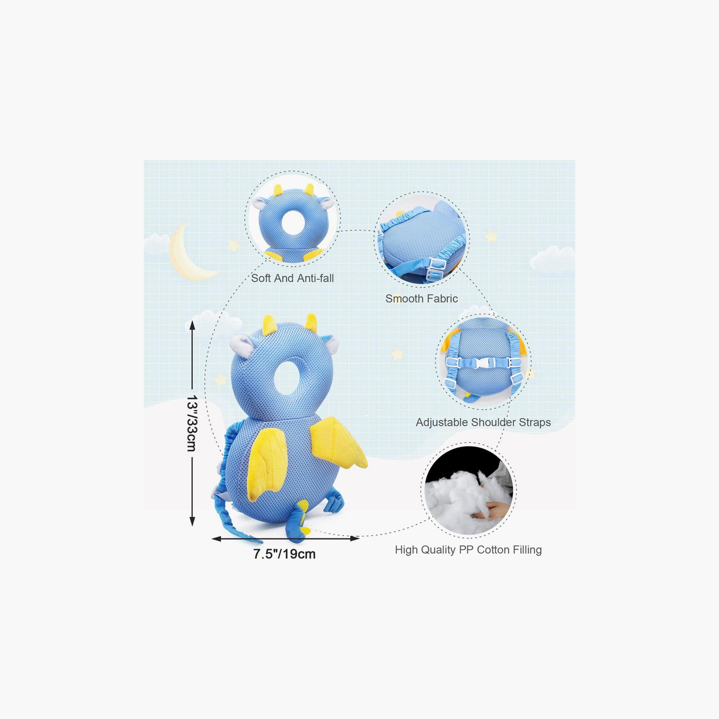 Star Babies Baby Head Support, Blue-baby-nursery-babybedding-image-2