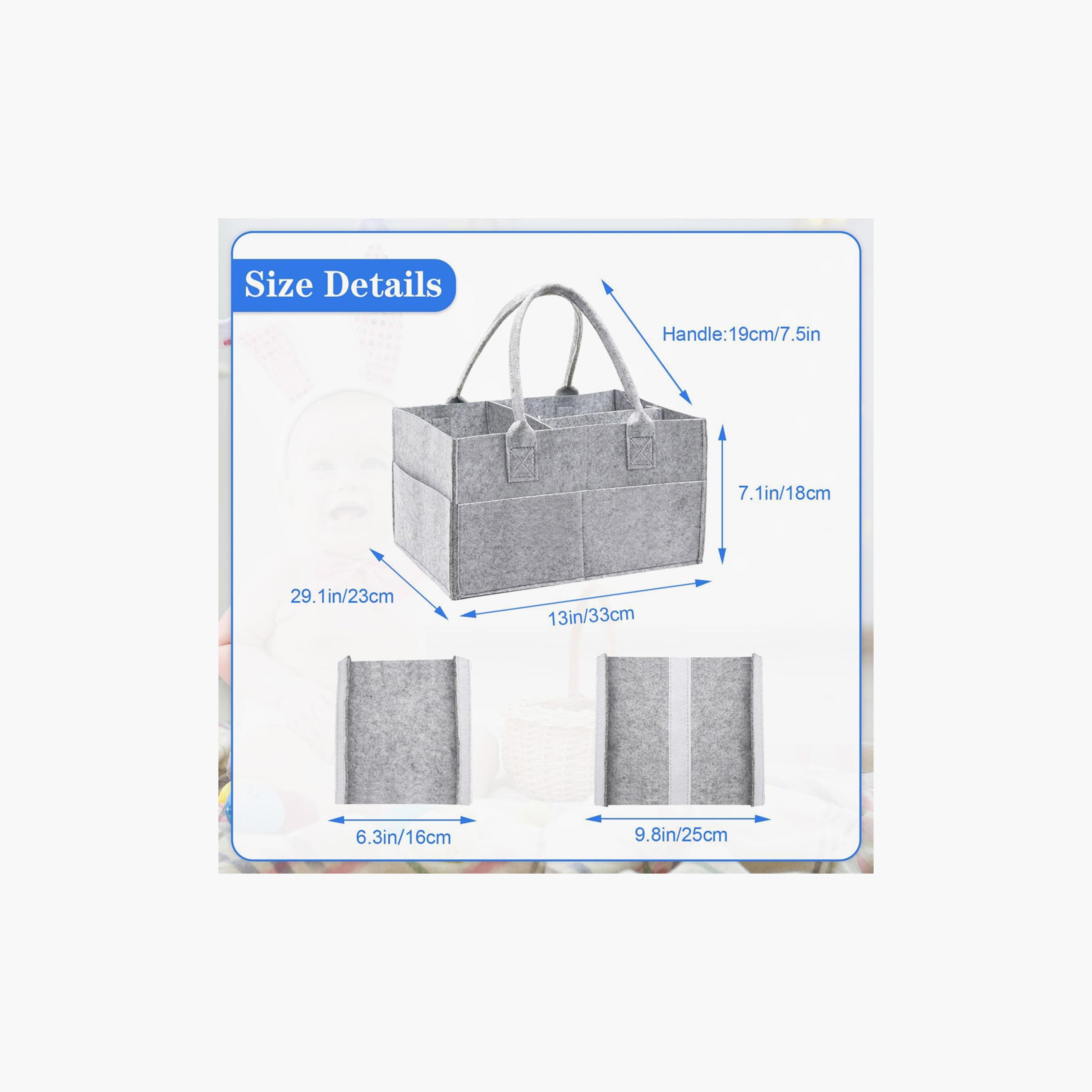 Star Babies Diaper Caddy Organizer, Grey-baby-gear-diaperbags-image-5