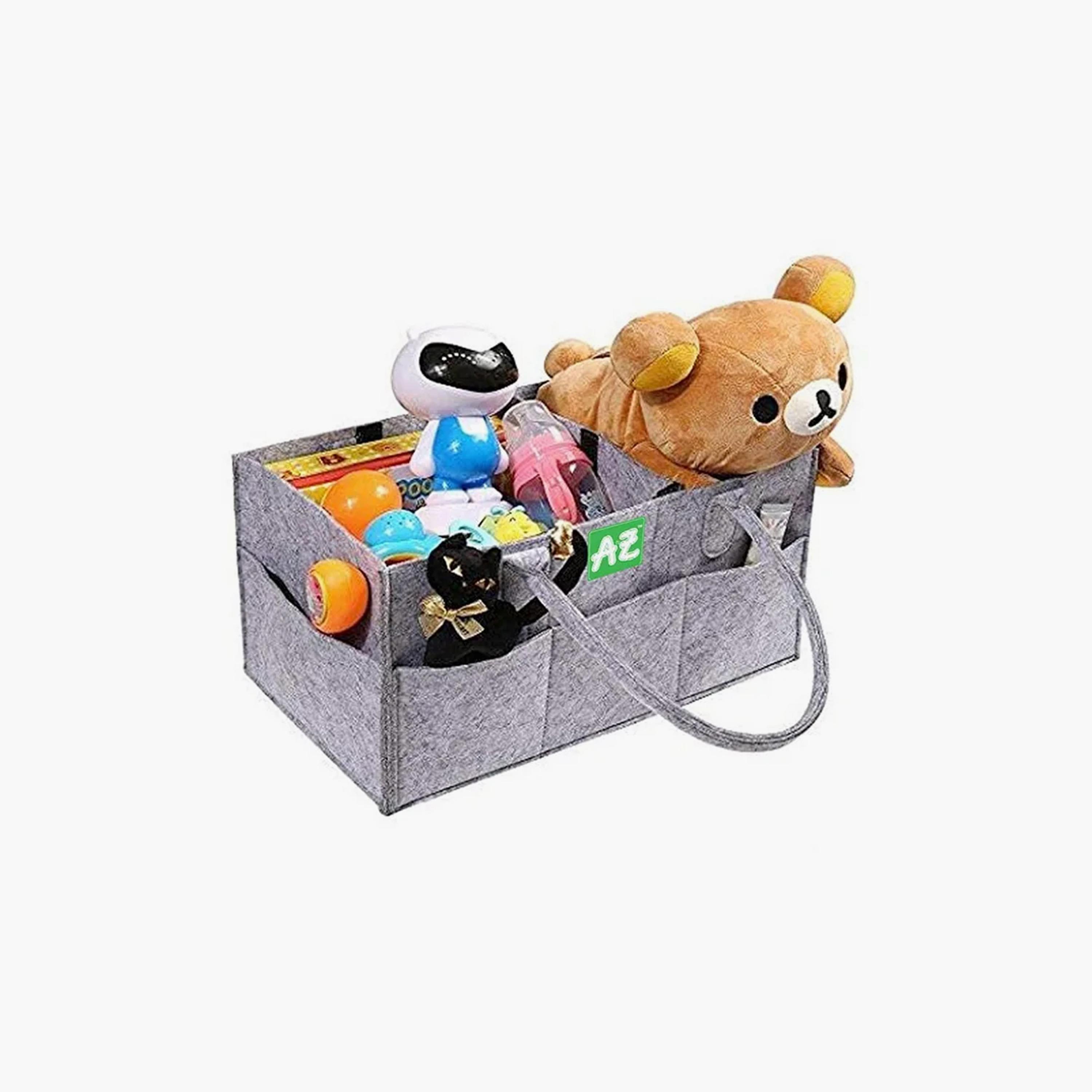 Star Babies Diaper Caddy Organizer, Grey-baby-gear-diaperbags-image-6